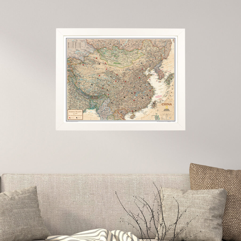 Canvas Executive China - Textured White Frame
