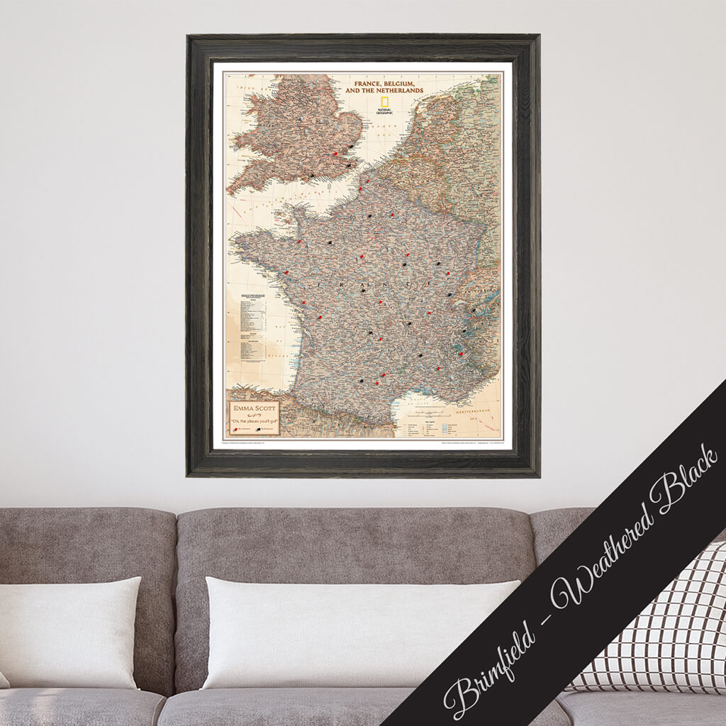 Canvas Executive France, Belgium, and The Netherlands - Brimfield Weathered Black Premium Frame