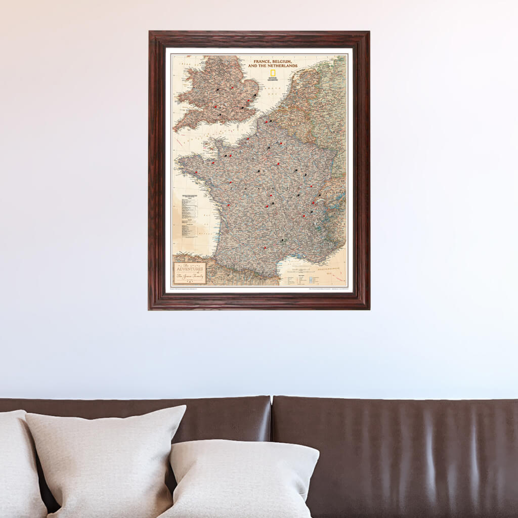 Canvas Executive France, Belgium, and The Netherlands - Solid Wood Cherry Frame