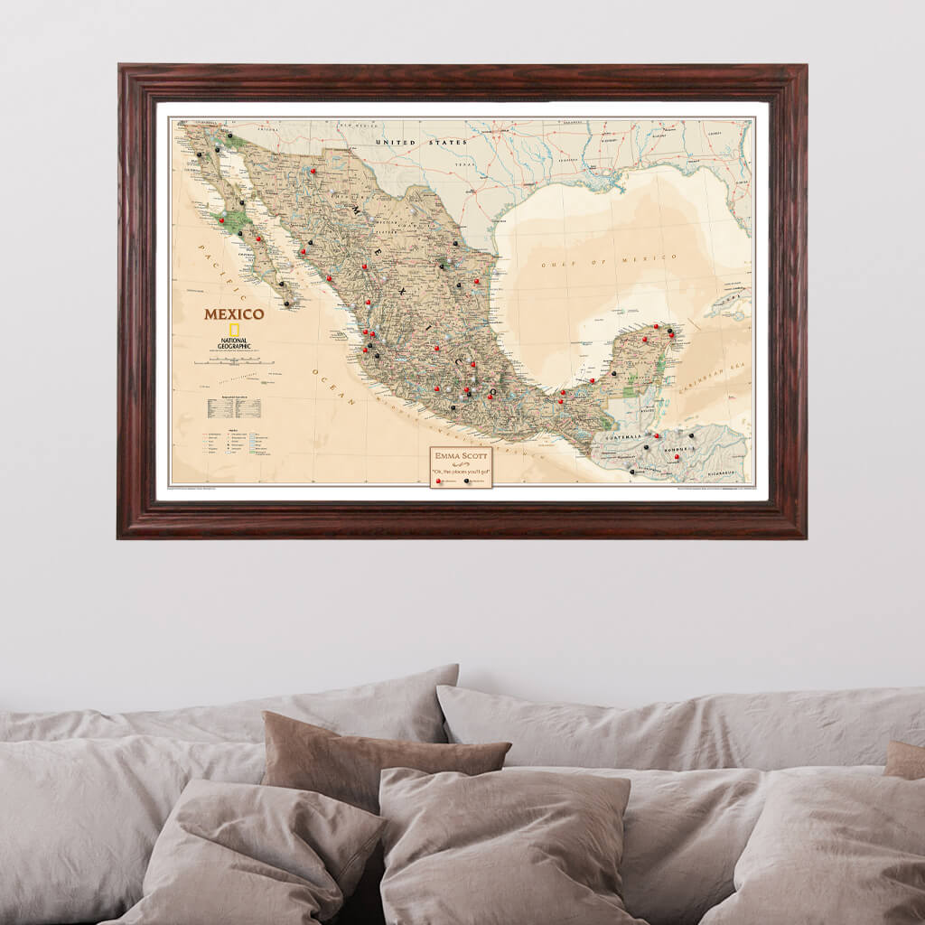 Canvas Executive Mexico - Solid Wood Cherry Frame