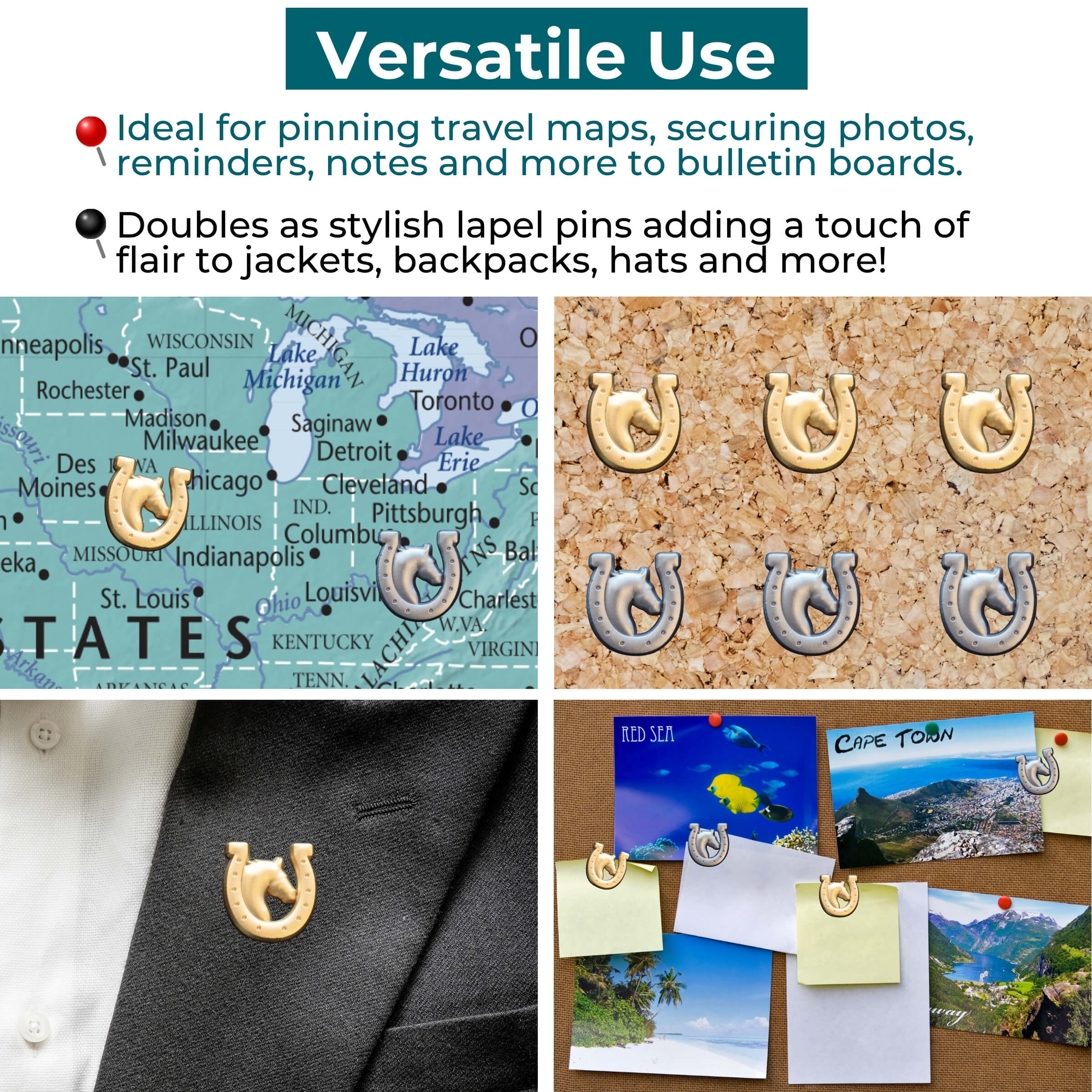 Horse and Horseshoe Pins Uses