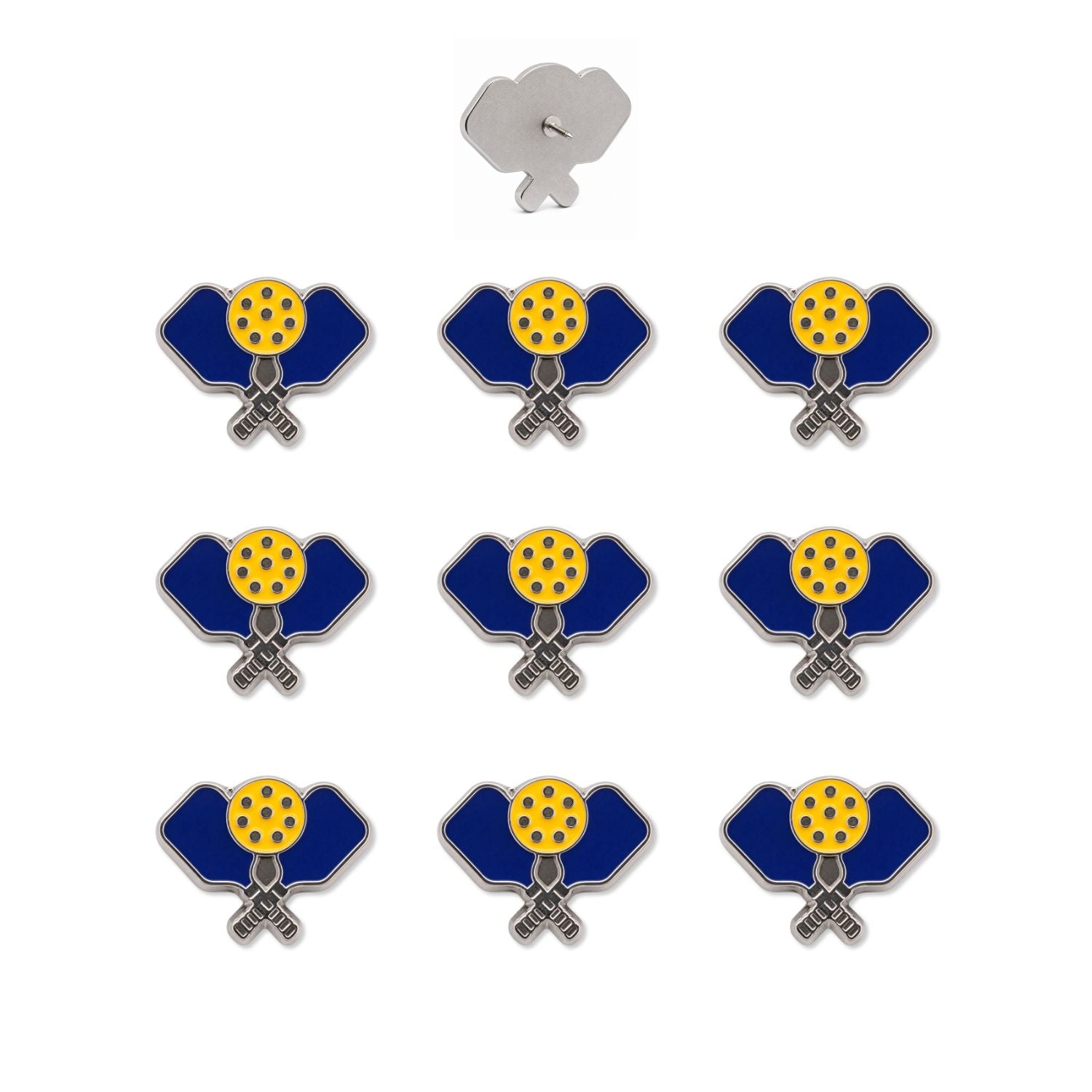 Pickleball Push Pins - Enamel Map & Lapel Pins - Pickleball Gift