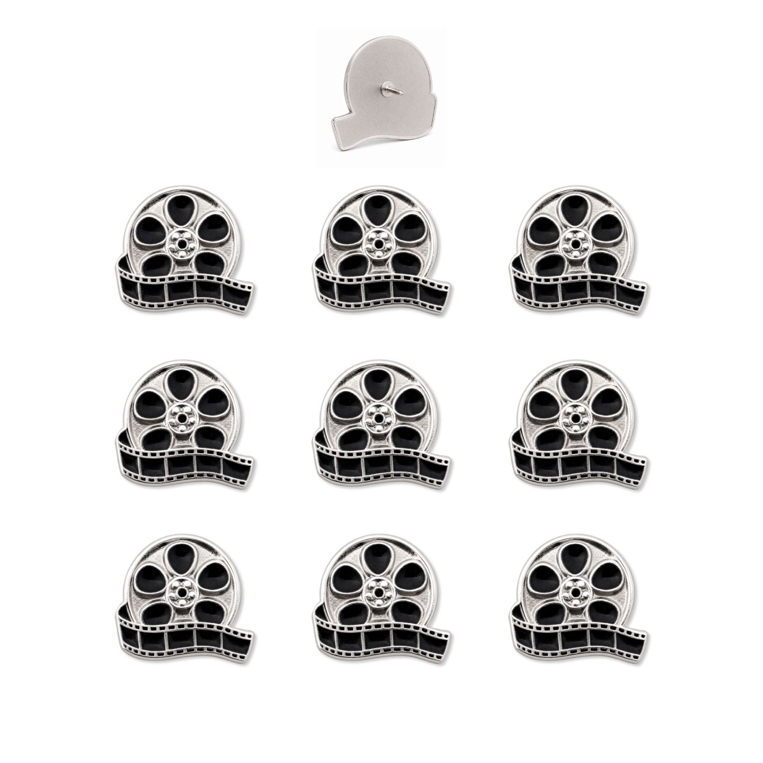 Movie Reel Push Pins - Film Enamel Map & Lapel Pins