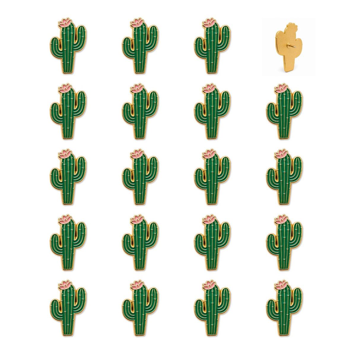 Cactus Push Pins - Desert Enamel Map & Lapel Pins