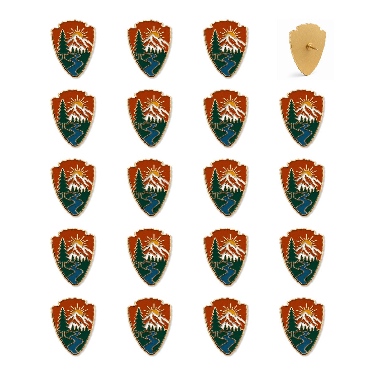 National Park Push Pins - Arrowhead Enamel Map & Lapel Pins