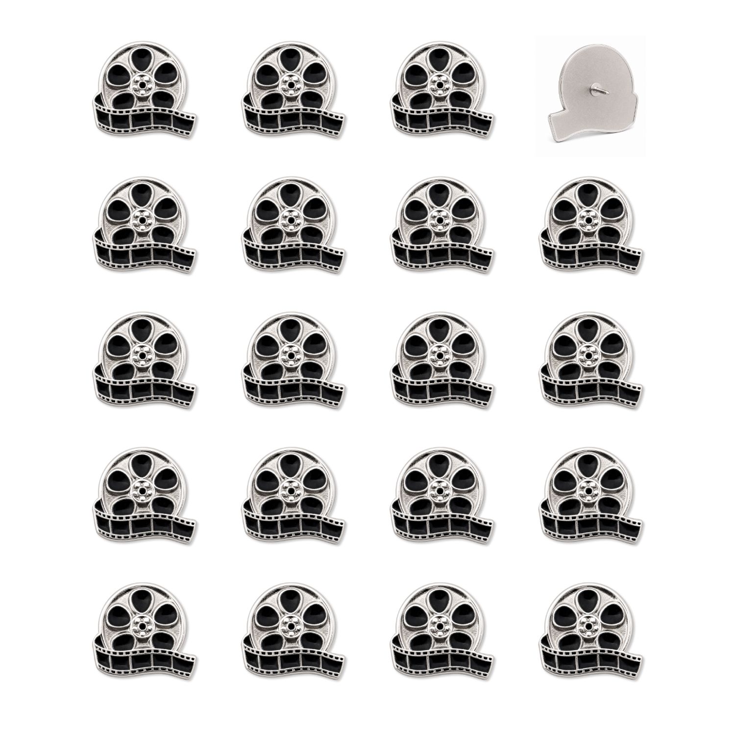 Movie Reel Push Pins - Film Enamel Map & Lapel Pins