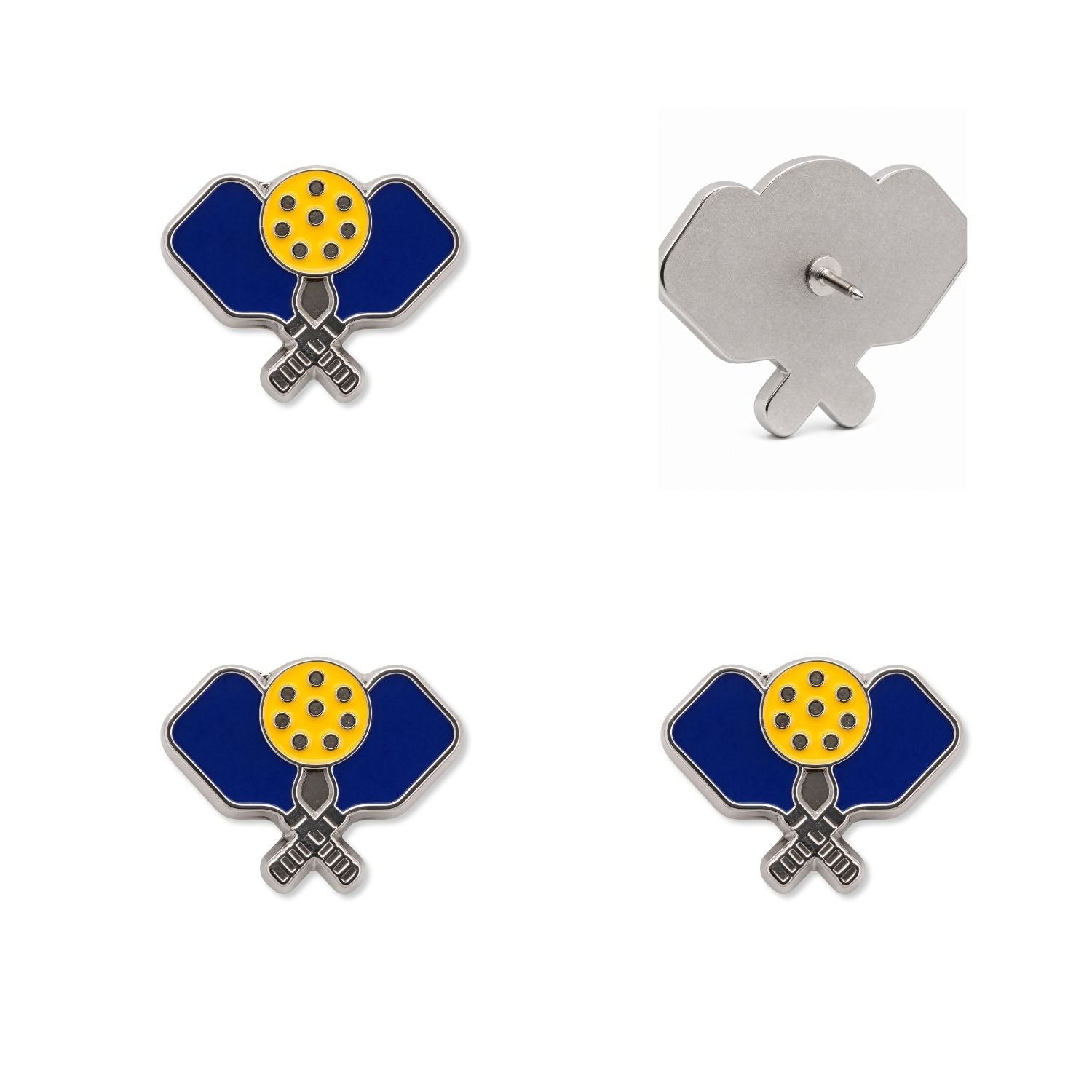 Pickleball Push Pins - Enamel Map & Lapel Pins - Pickleball Gift