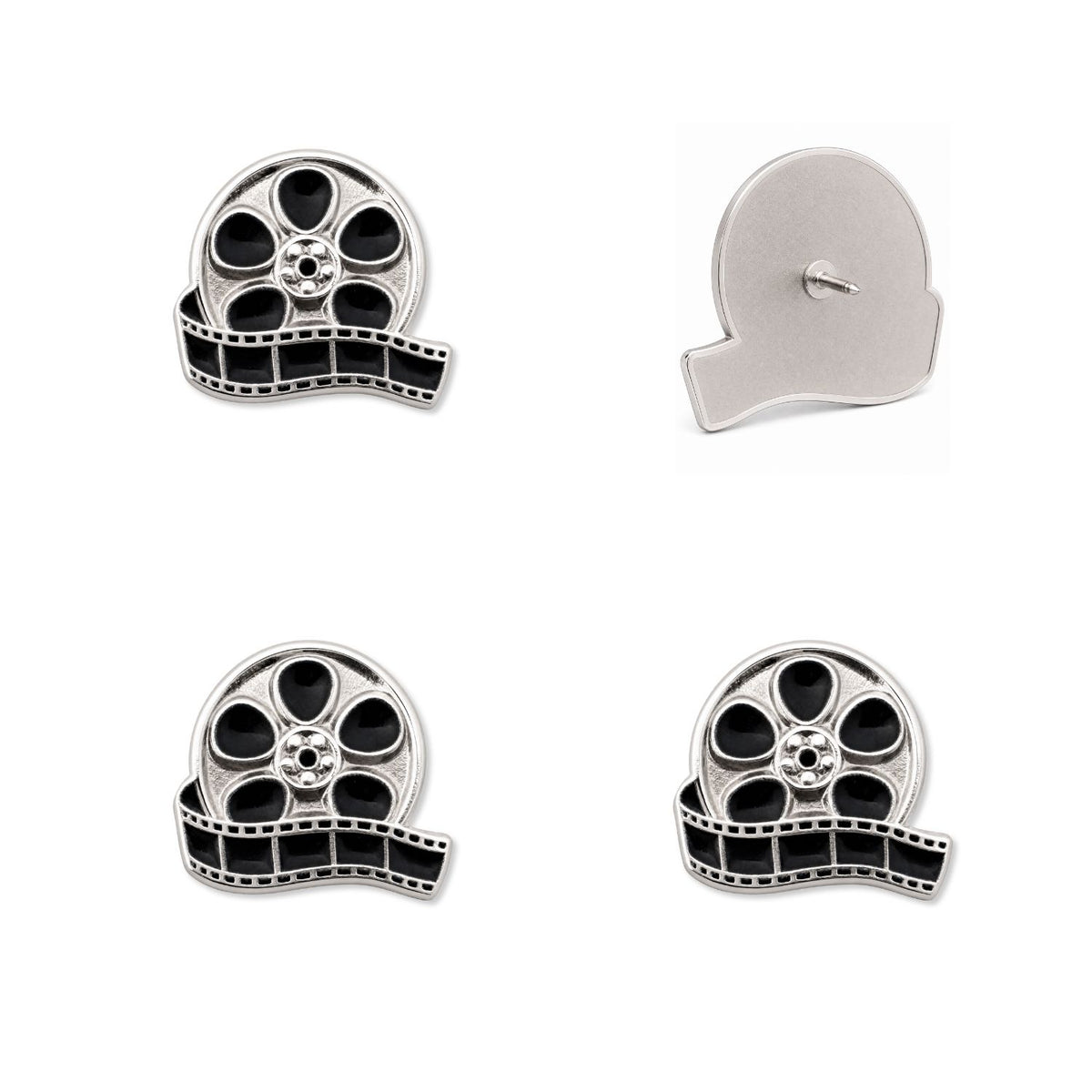 Movie Reel Push Pins - Film Enamel Map & Lapel Pins