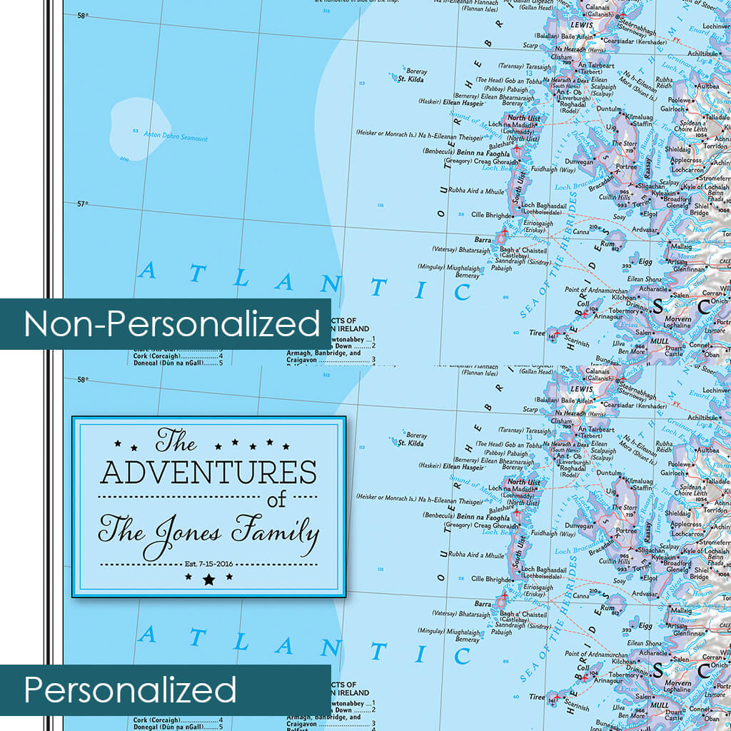 Canvas Classic Britain and Ireland Personalization Comparison