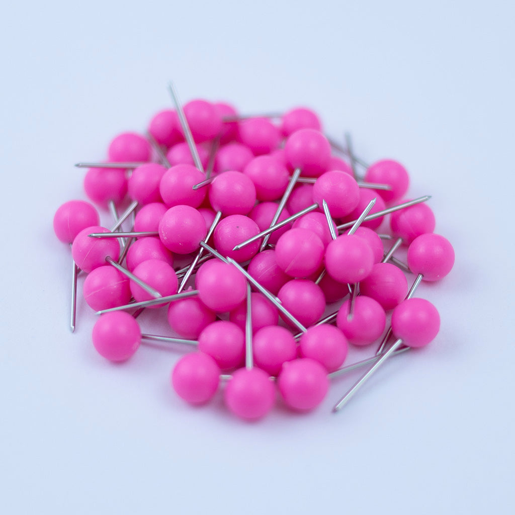 Round Map Pins - Multiple Colors - Pack of 50