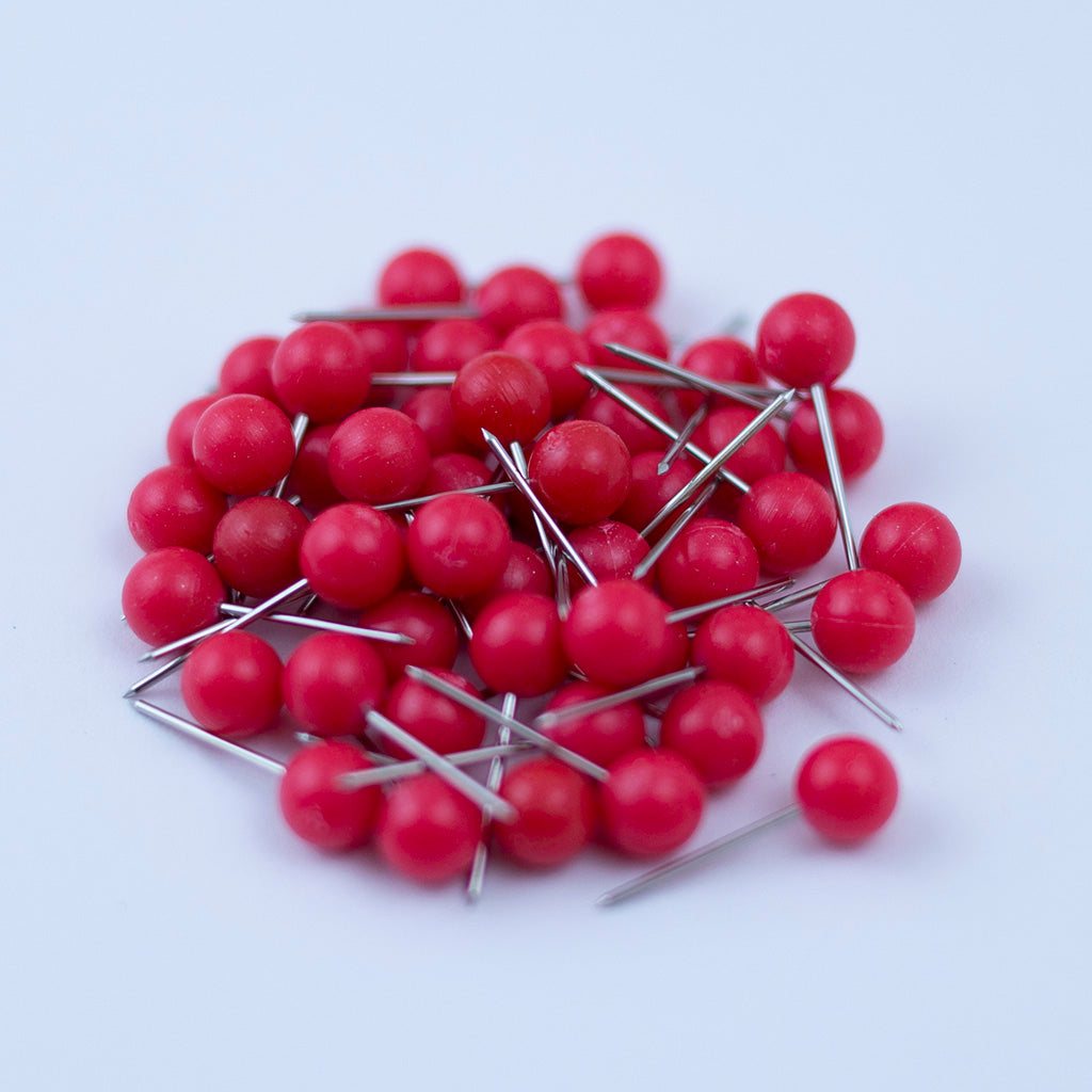 Round Map Pins - Multiple Colors - Pack of 50