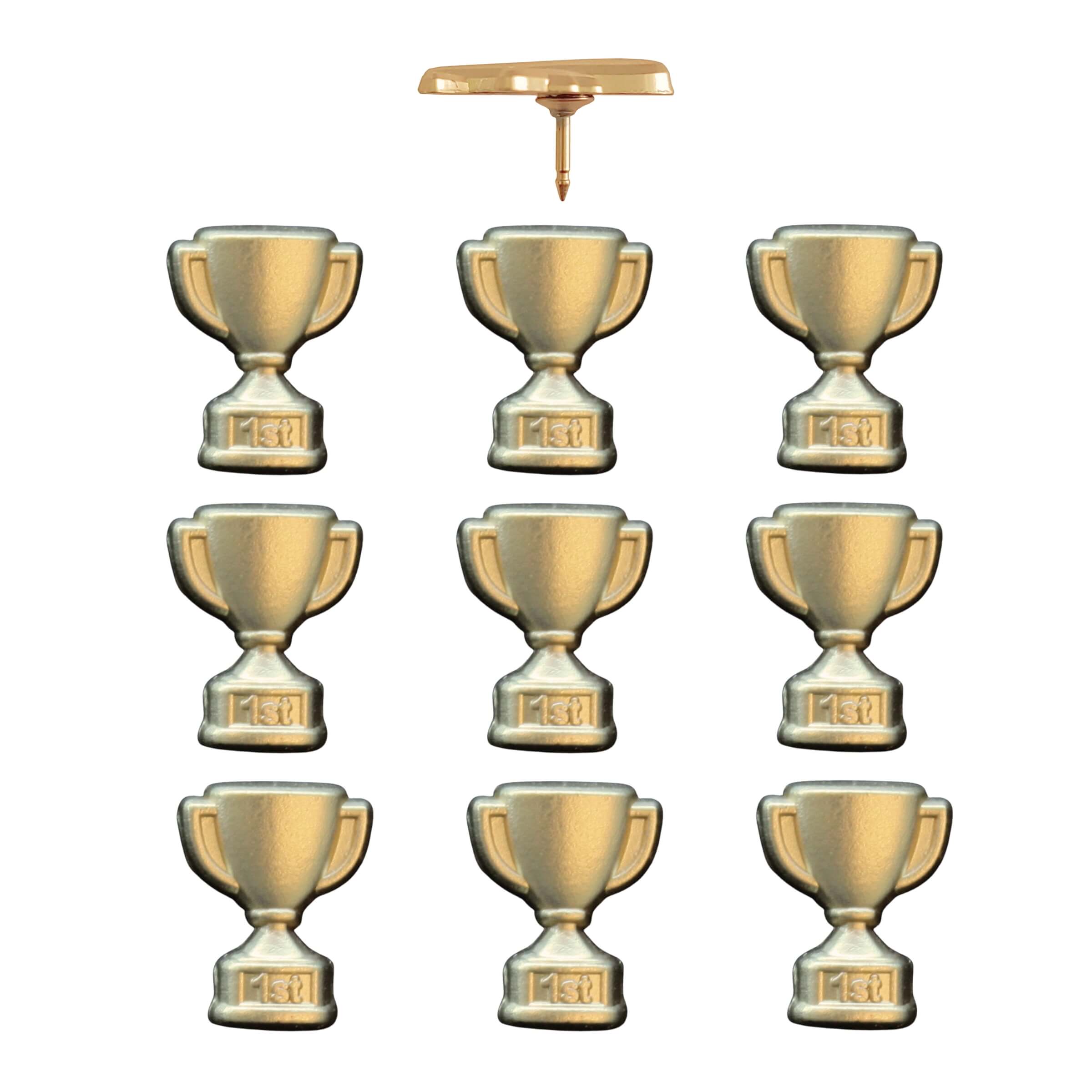 Trophy Push Pins Gold Pack of 10