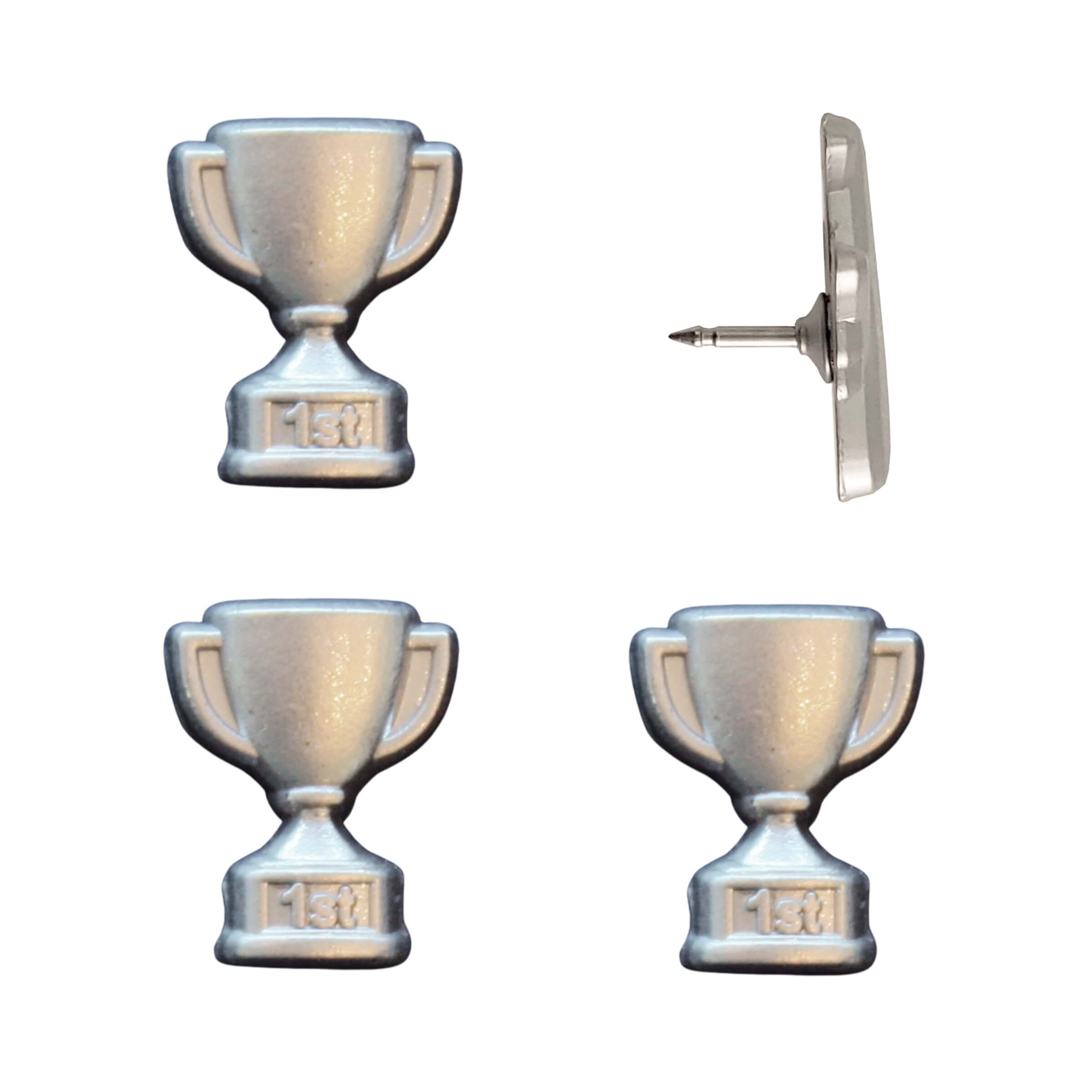 Trophy Push Pins Silver Pack of 4
