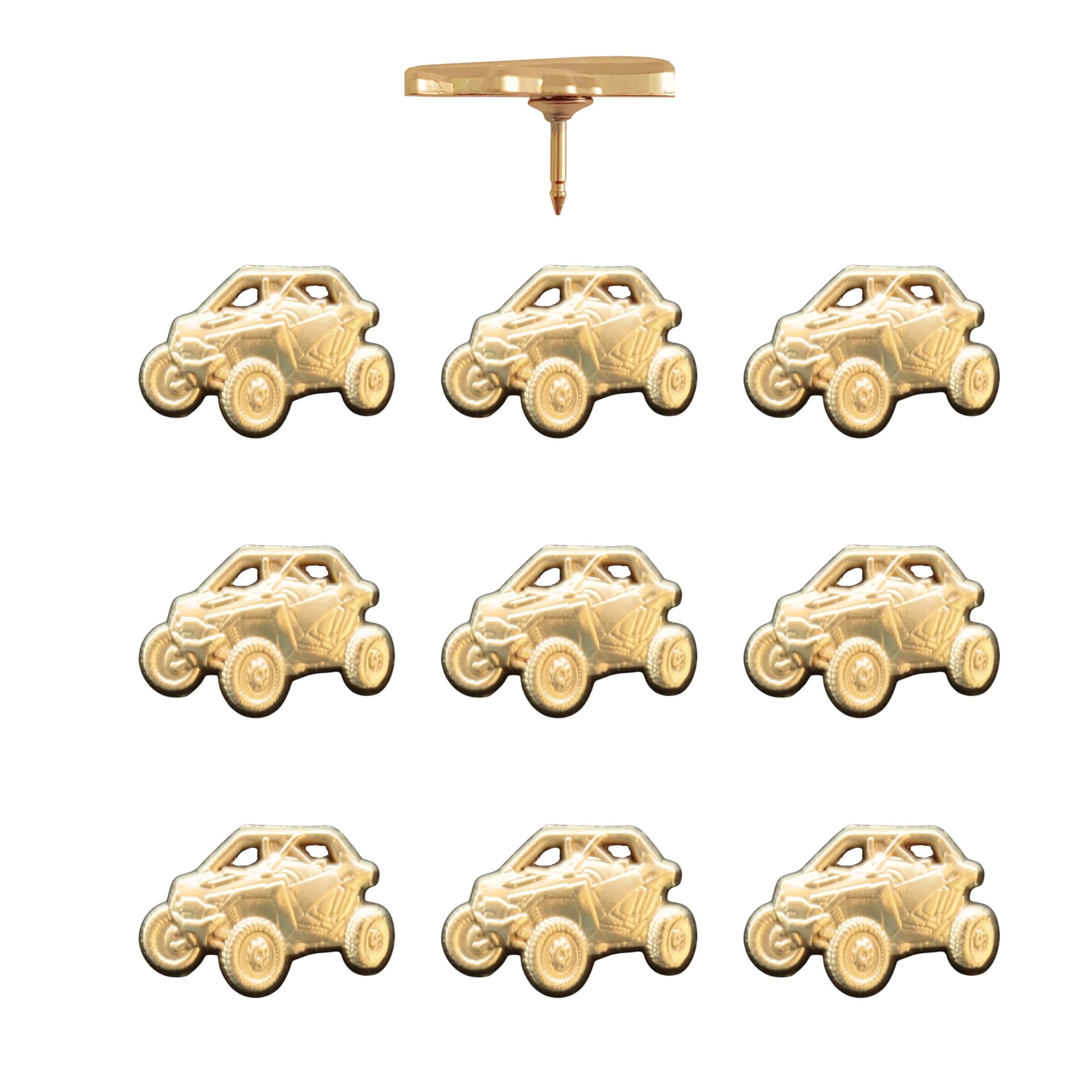 UTV Push Pins Gold Pack of 10
