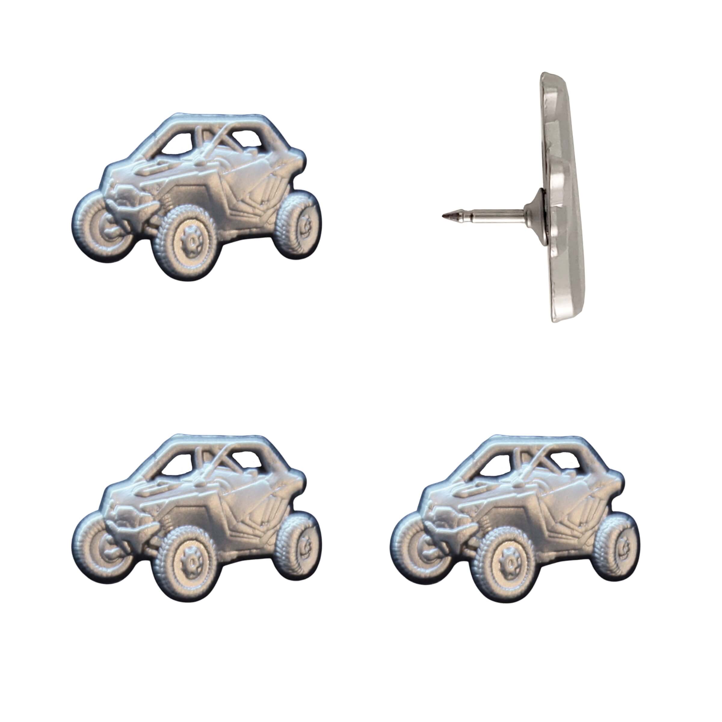 UTV Push Pins Silver Pack of 4