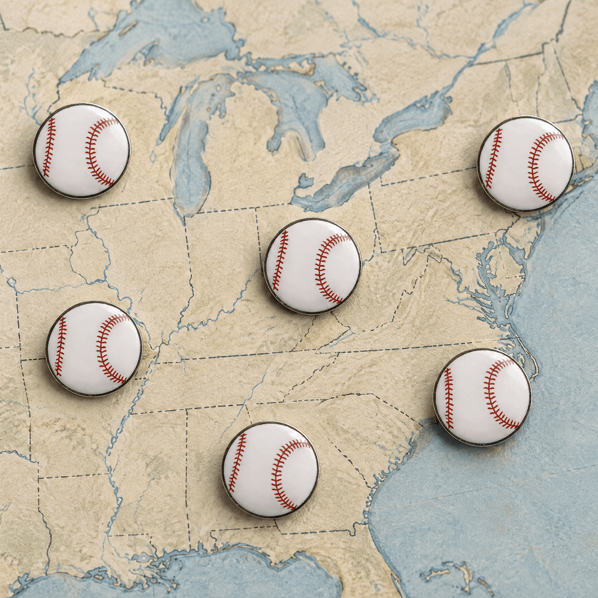 Baseball Push Pins - Set of 10 or 32