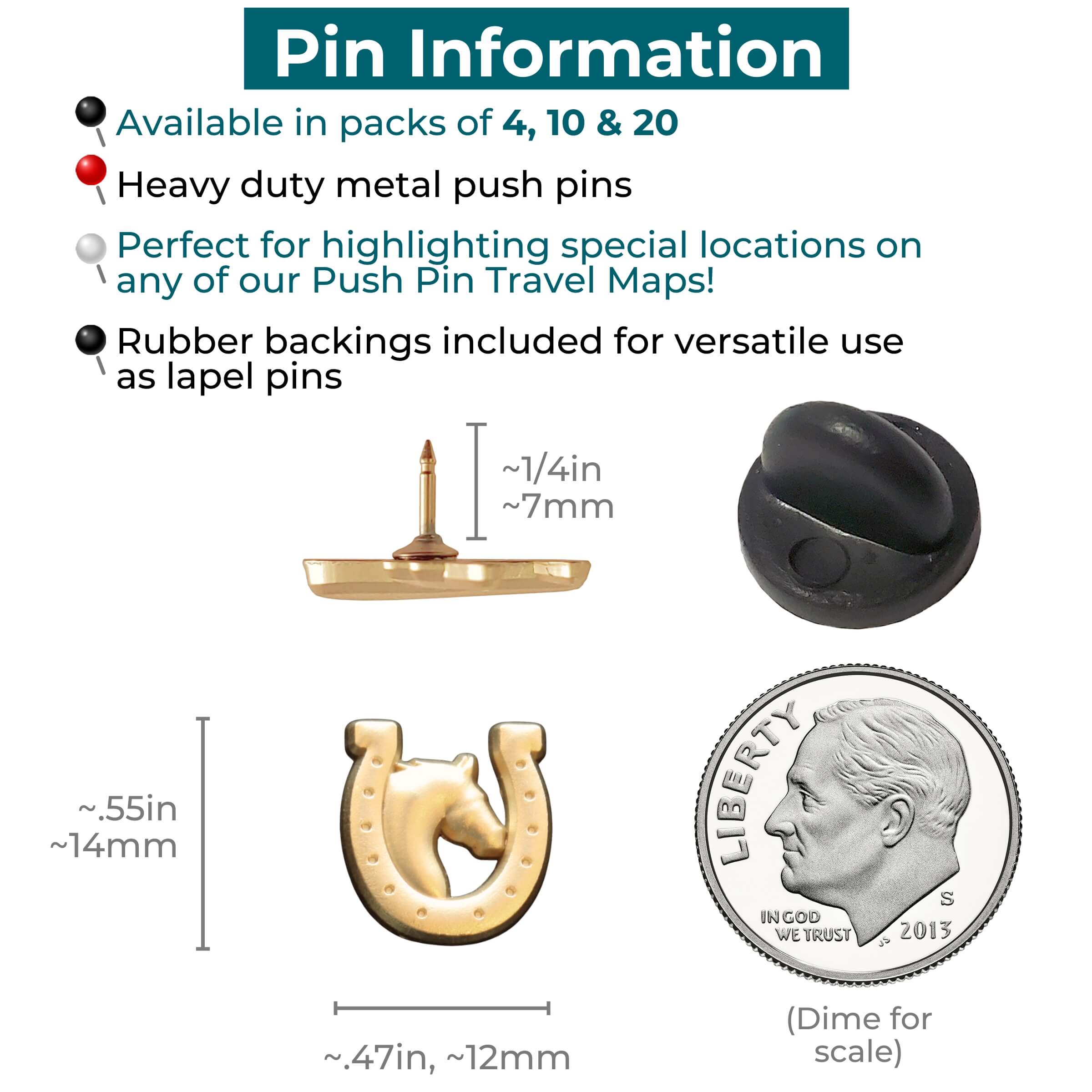 Horse and Horseshoe Pins Information