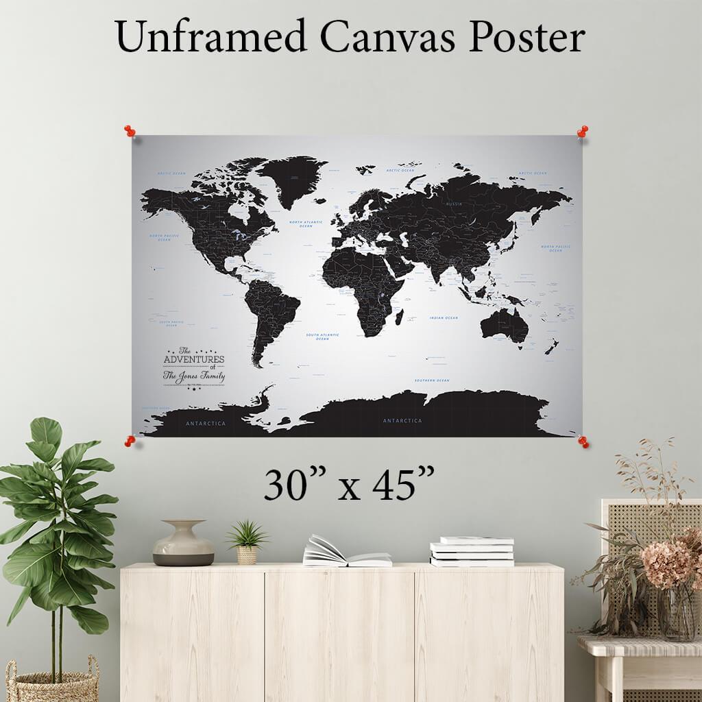 Black Ice World Canvas Poster 30&quot; x 45&quot;