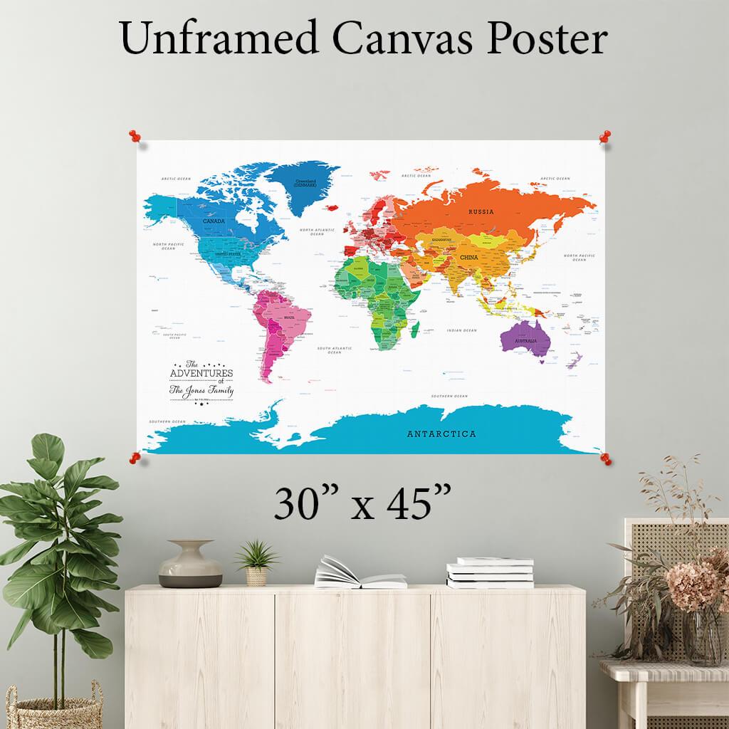 Colorful World Canvas Poster 30 x 45