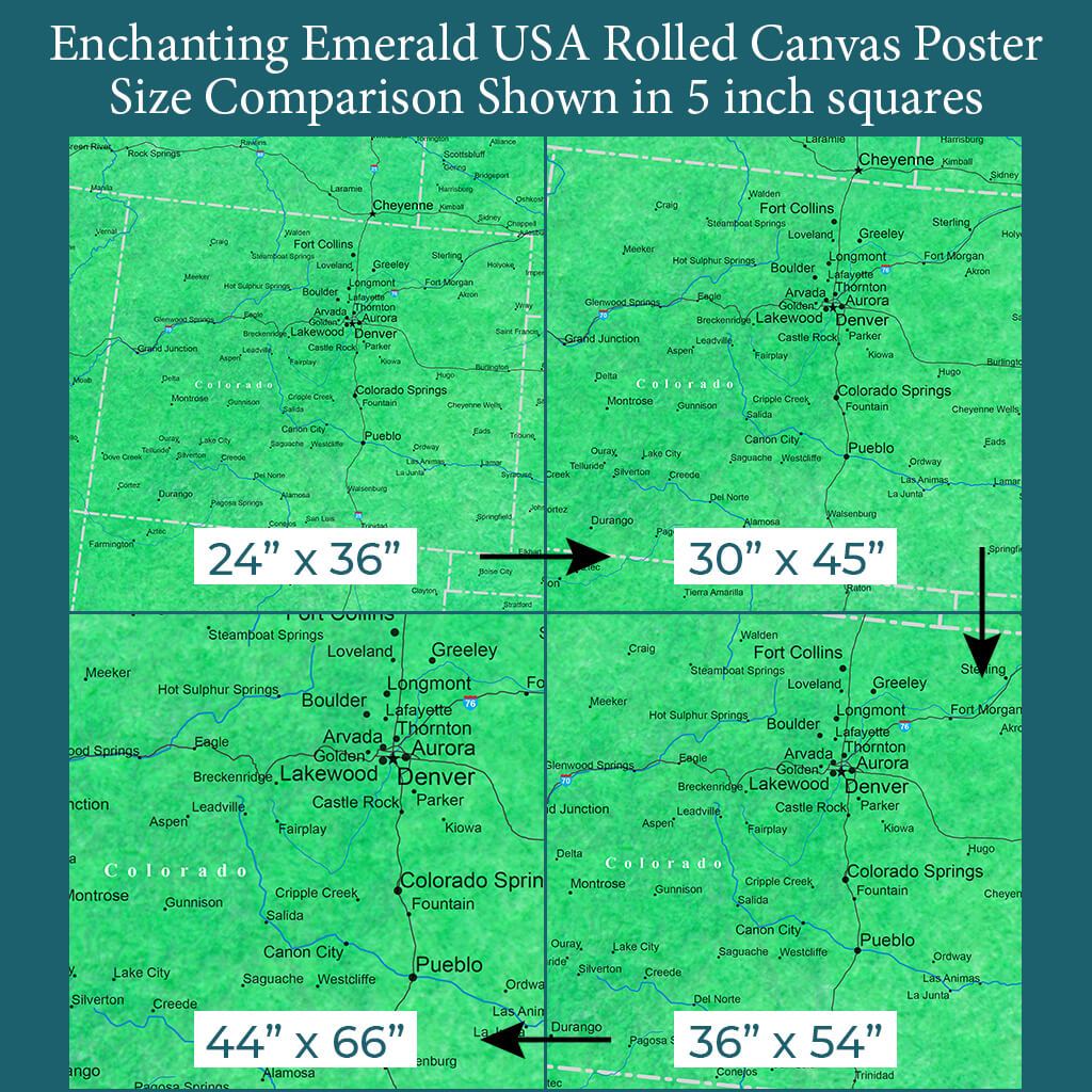 Font Size Comparison on 4 Poster Sizes