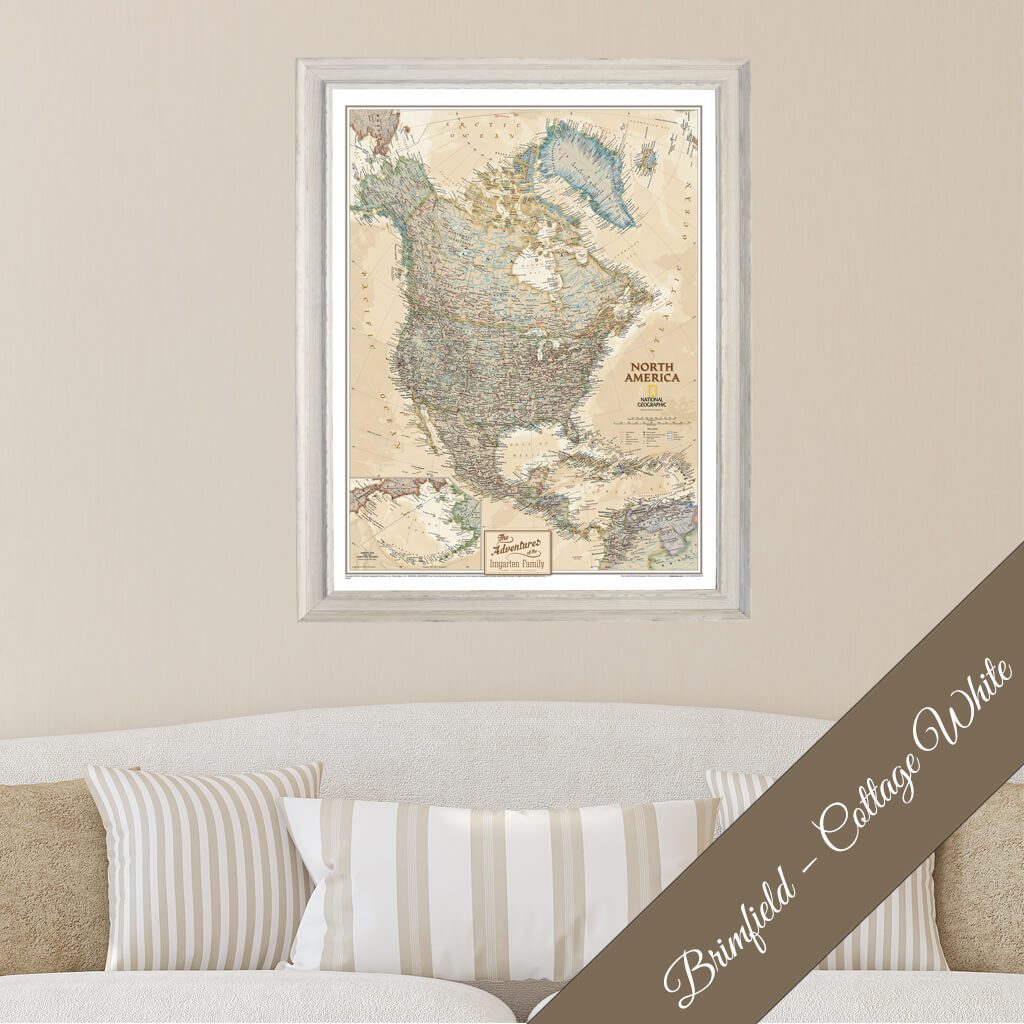 Canvas - Executive North America Travel Map with Pins