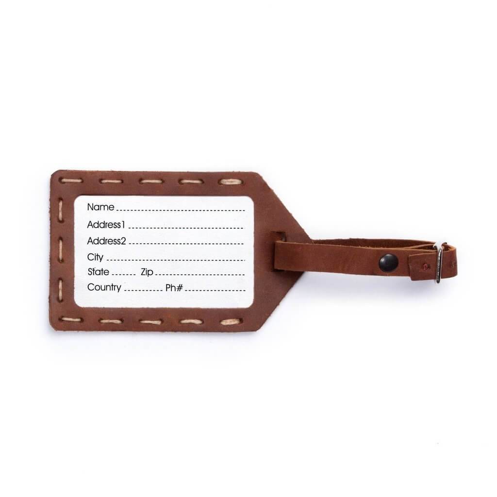 Saddle Leather Luggage Tag