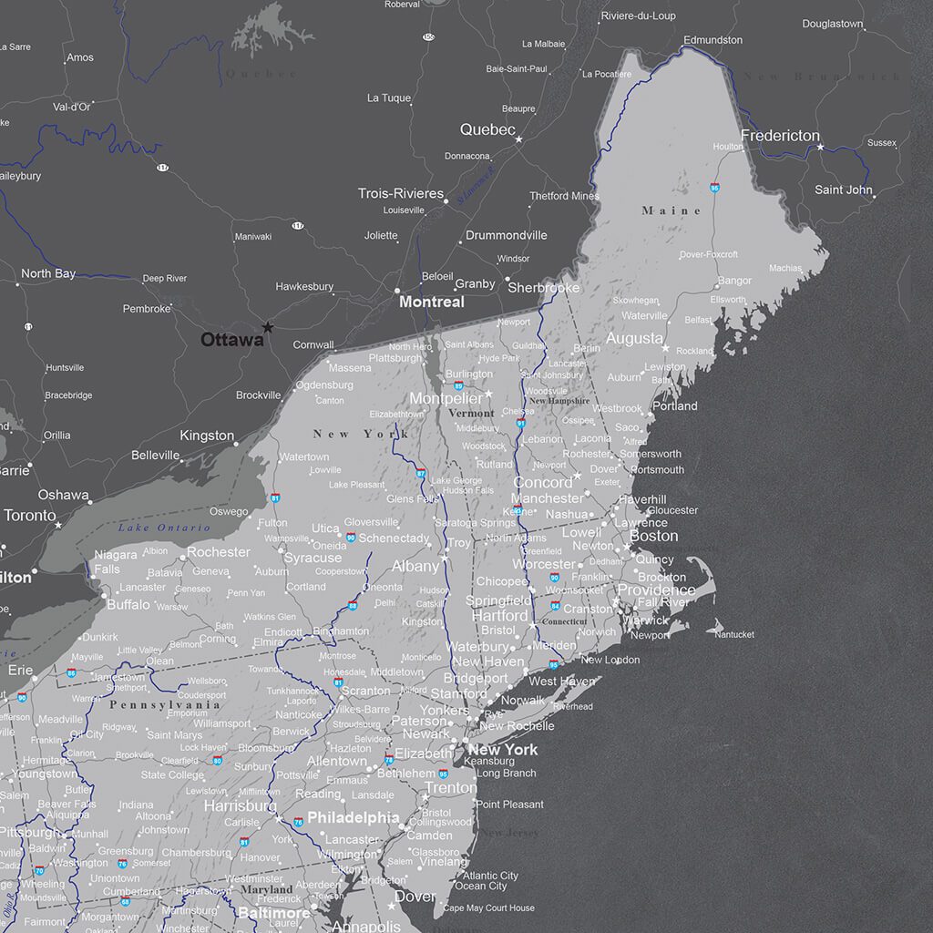 Closeup of North East