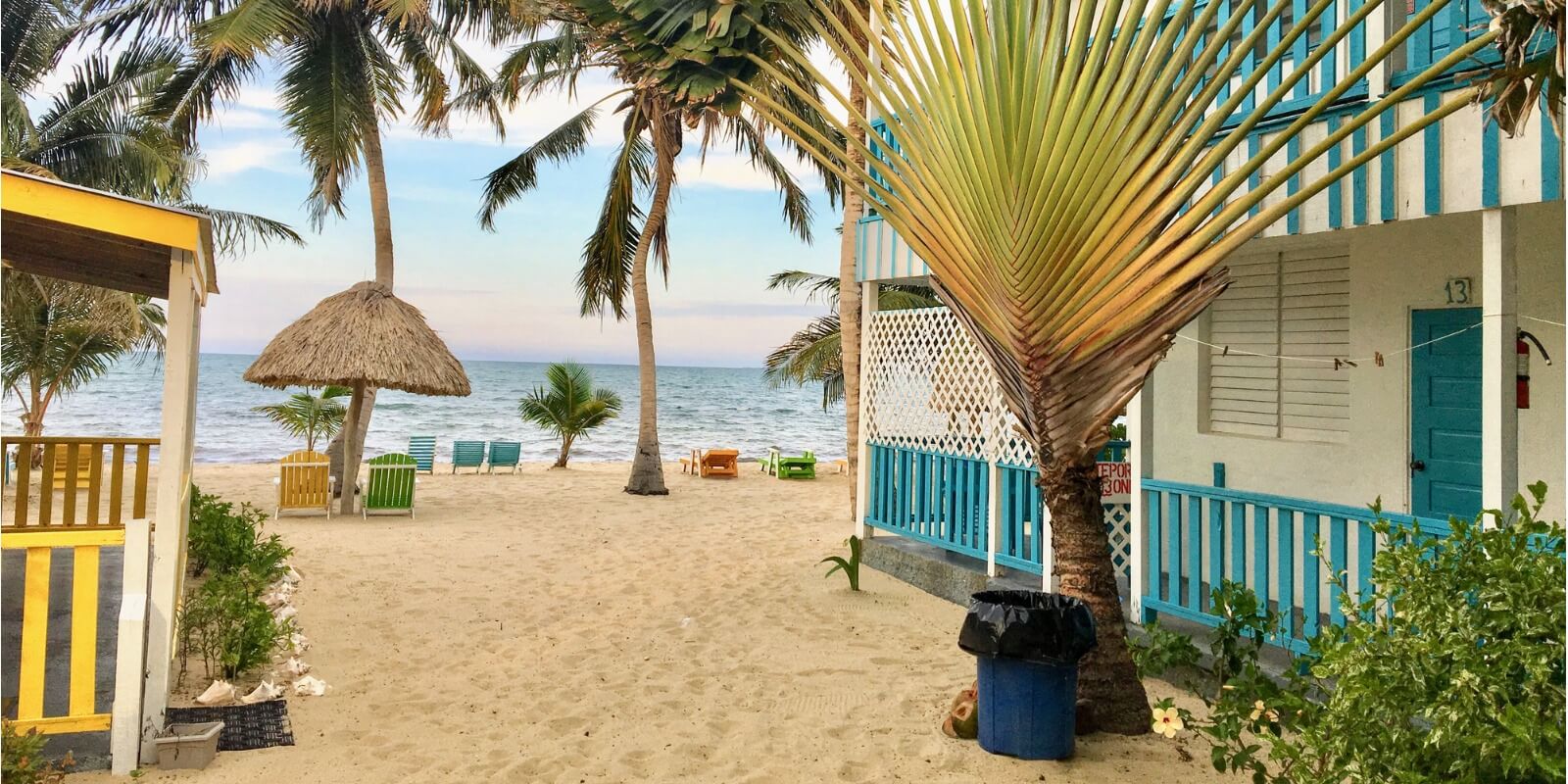 Beach house on beaches of Placencia, Belize 