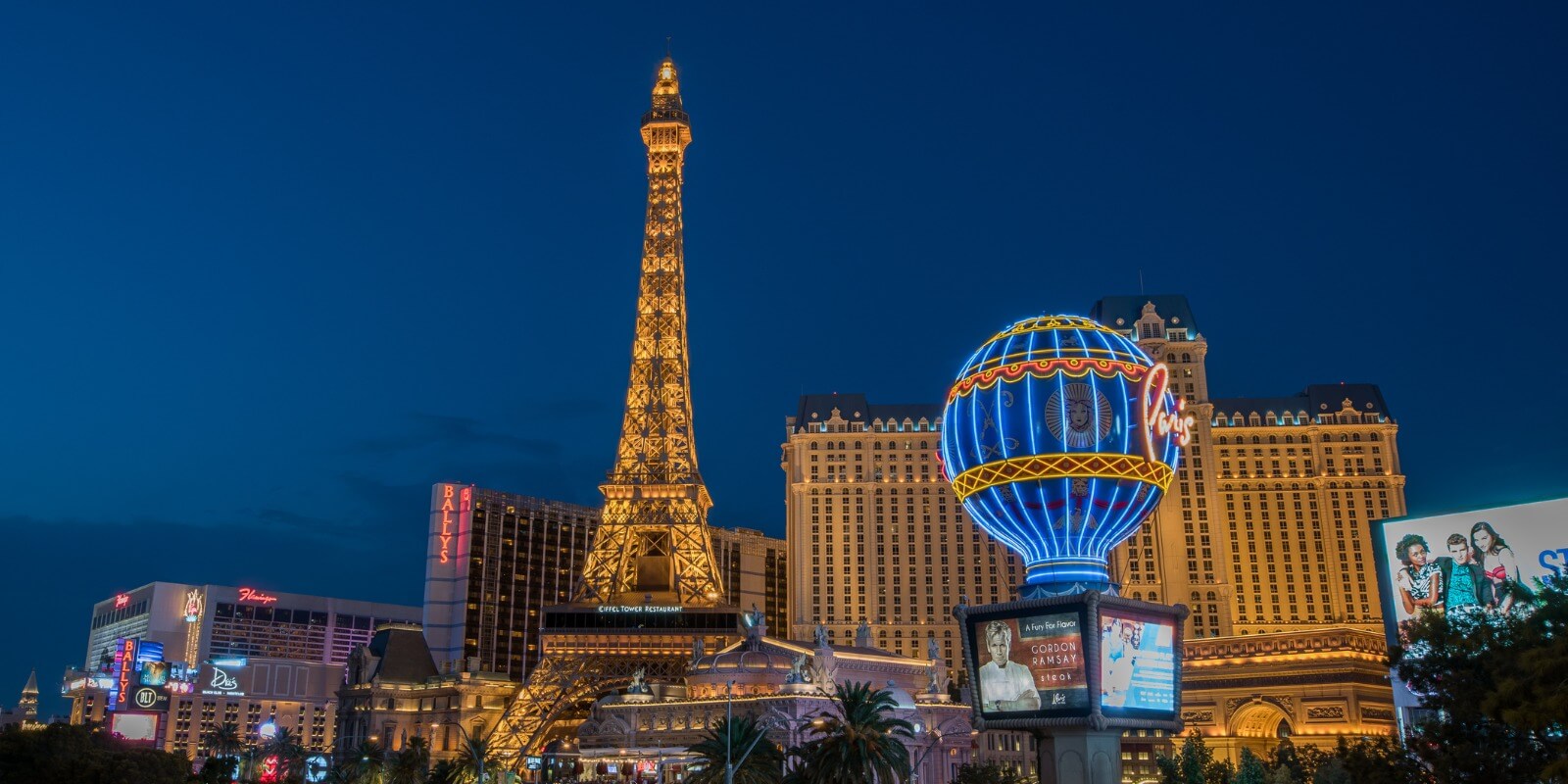 Las Vegas Skyline Attractions at Night