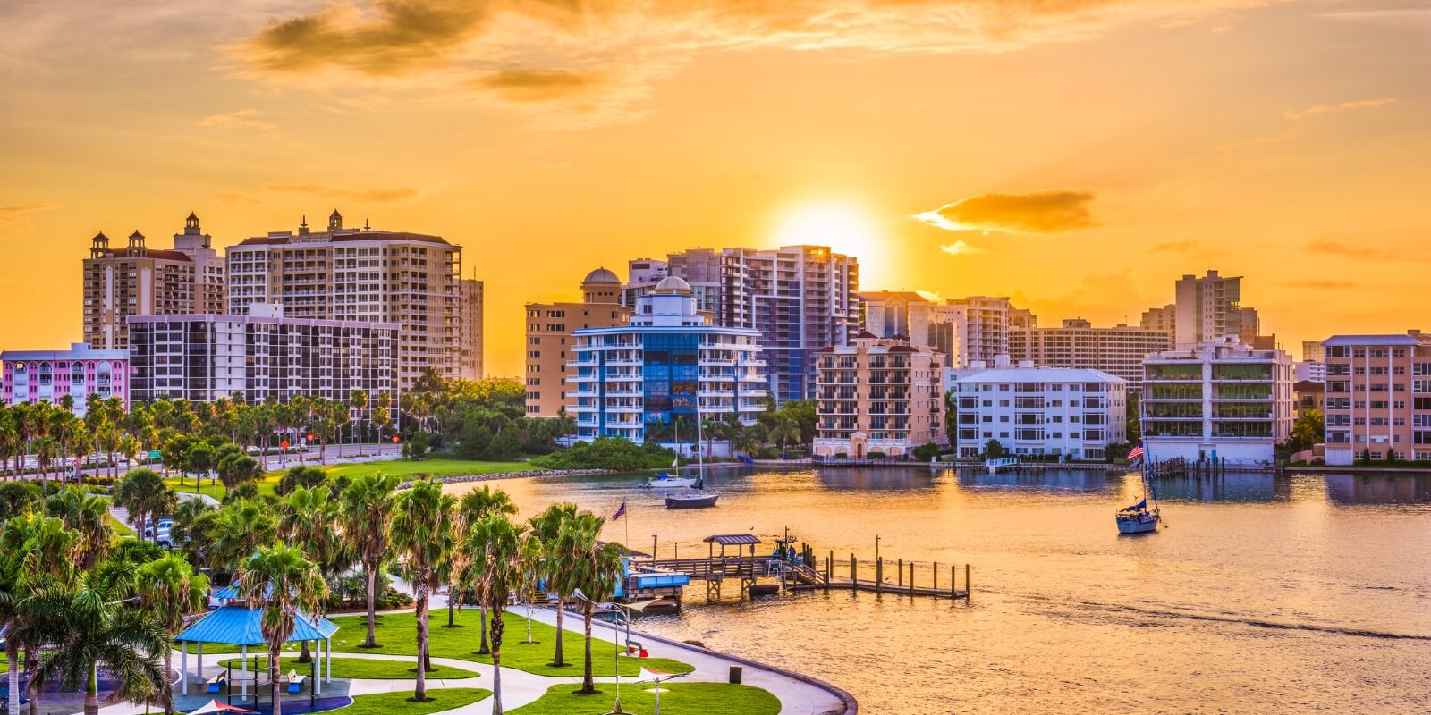 Sarasota, Florida - Skyline at Dusk