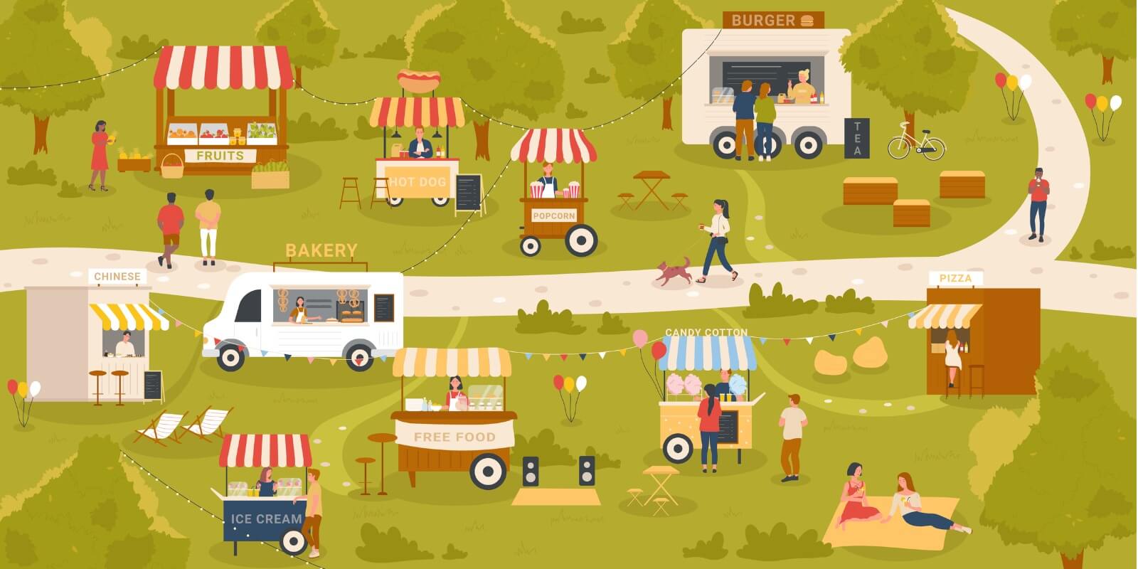USA Food Festivals - Markets and Food Trucks