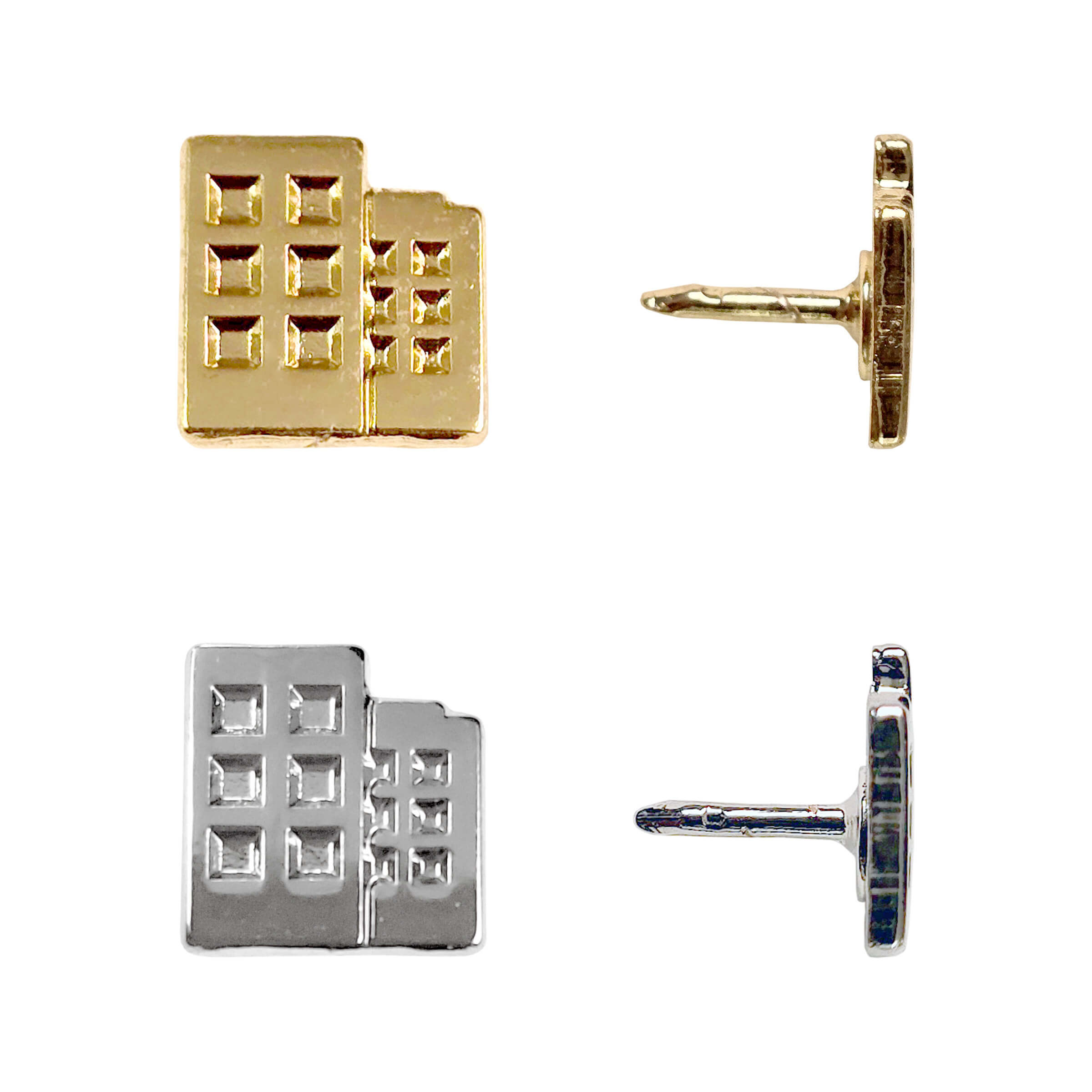 Metal Building Pins - Gold and Silver