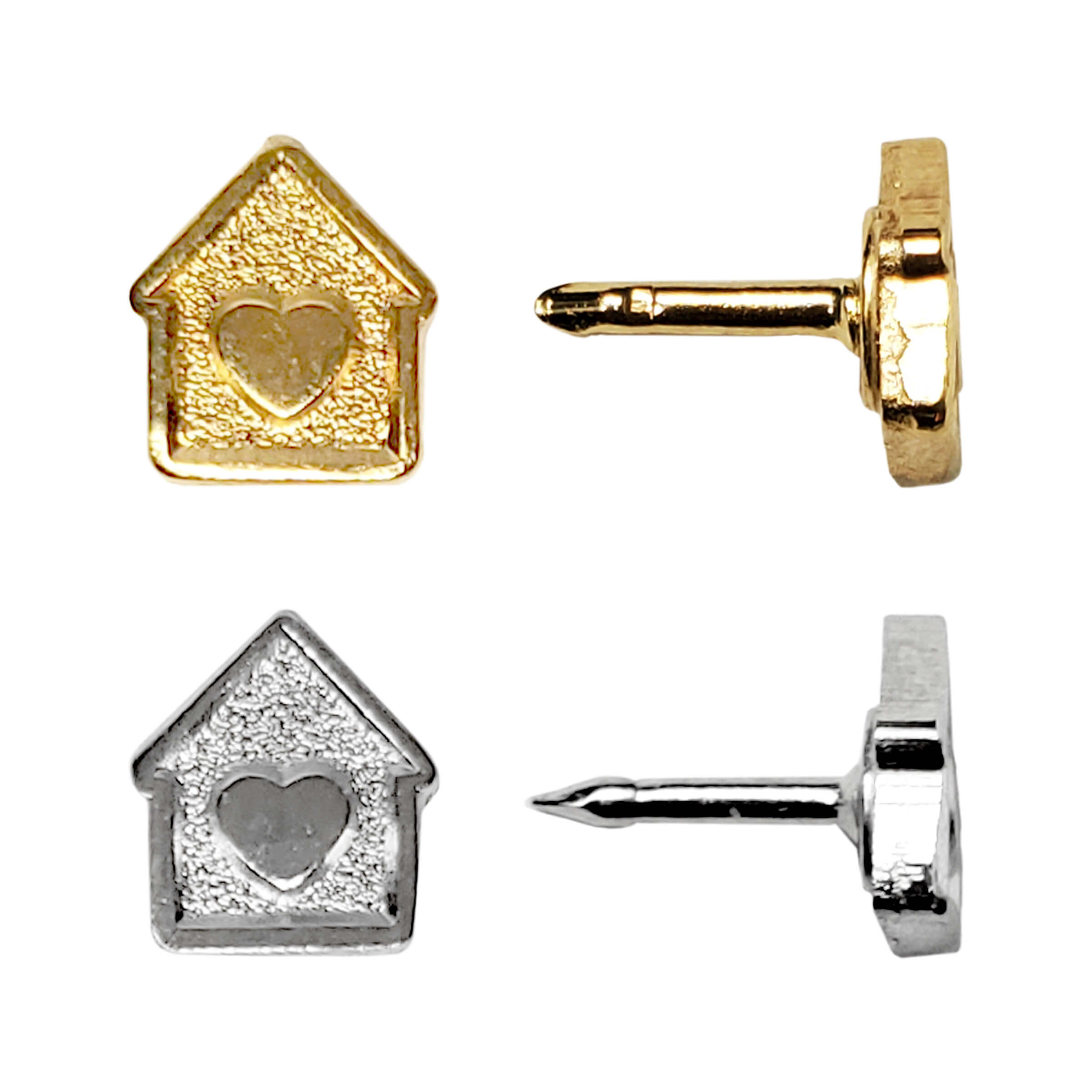 Mini House Push Pins - Silver & Gold House Pins