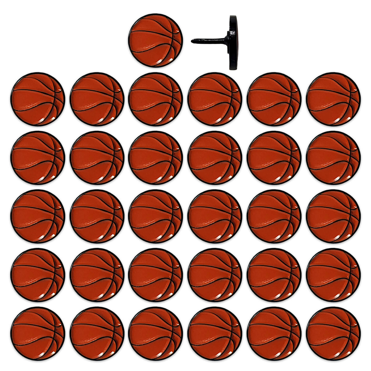 Set of 32 Basketball Push Pin Tacks