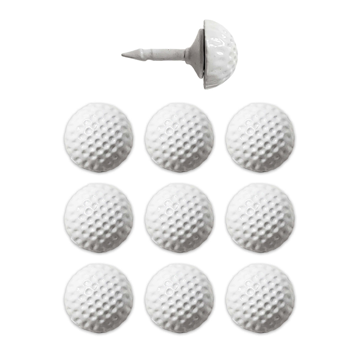 Set of 10 Golf Ball Push Pins