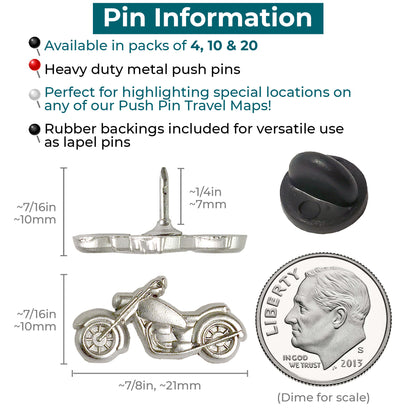 Motorcycle Push Pins Info