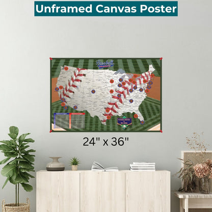 Baseball Adventures Canvas Poster - Multiple Sizes