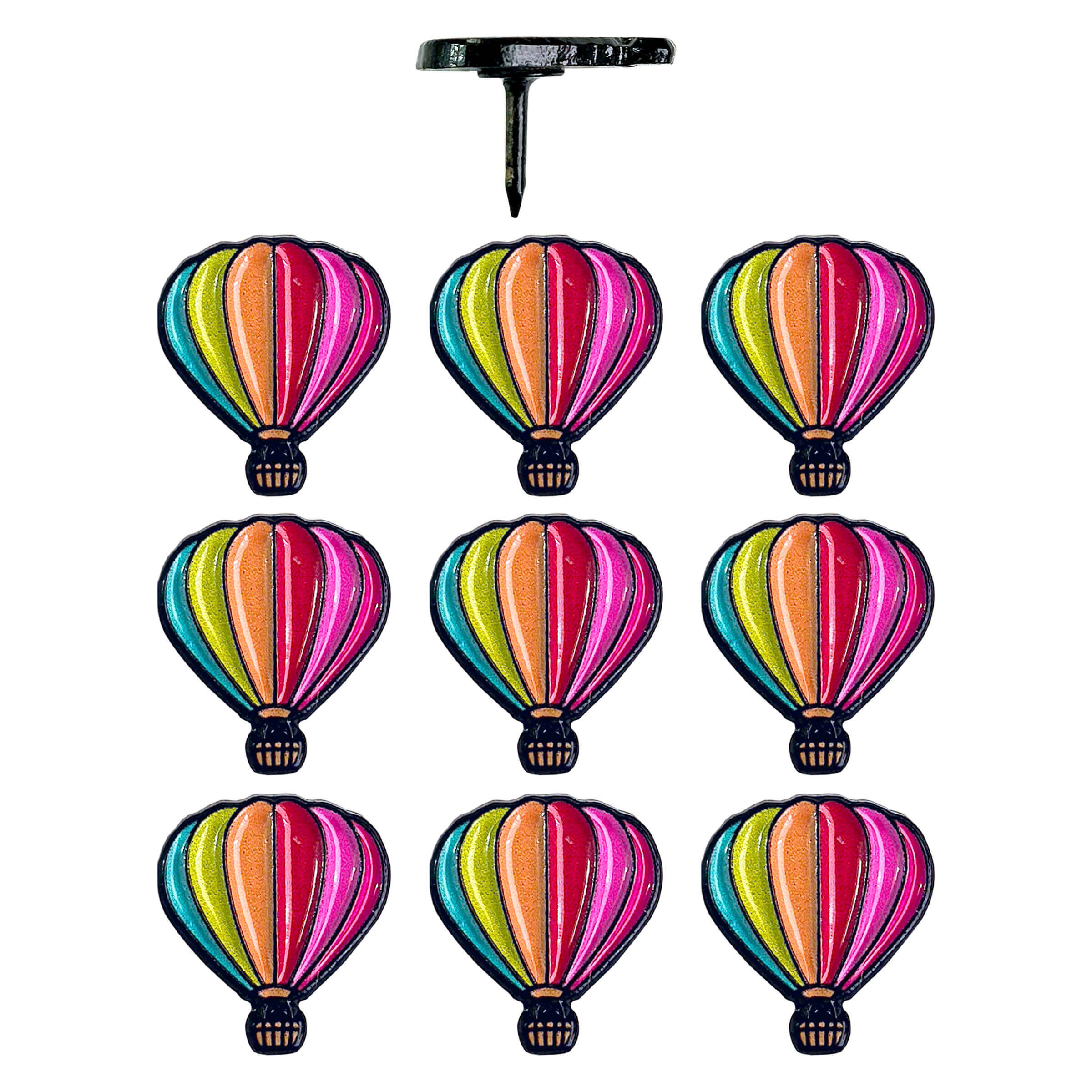 Hot Air Balloon Push Pins - Set of 10