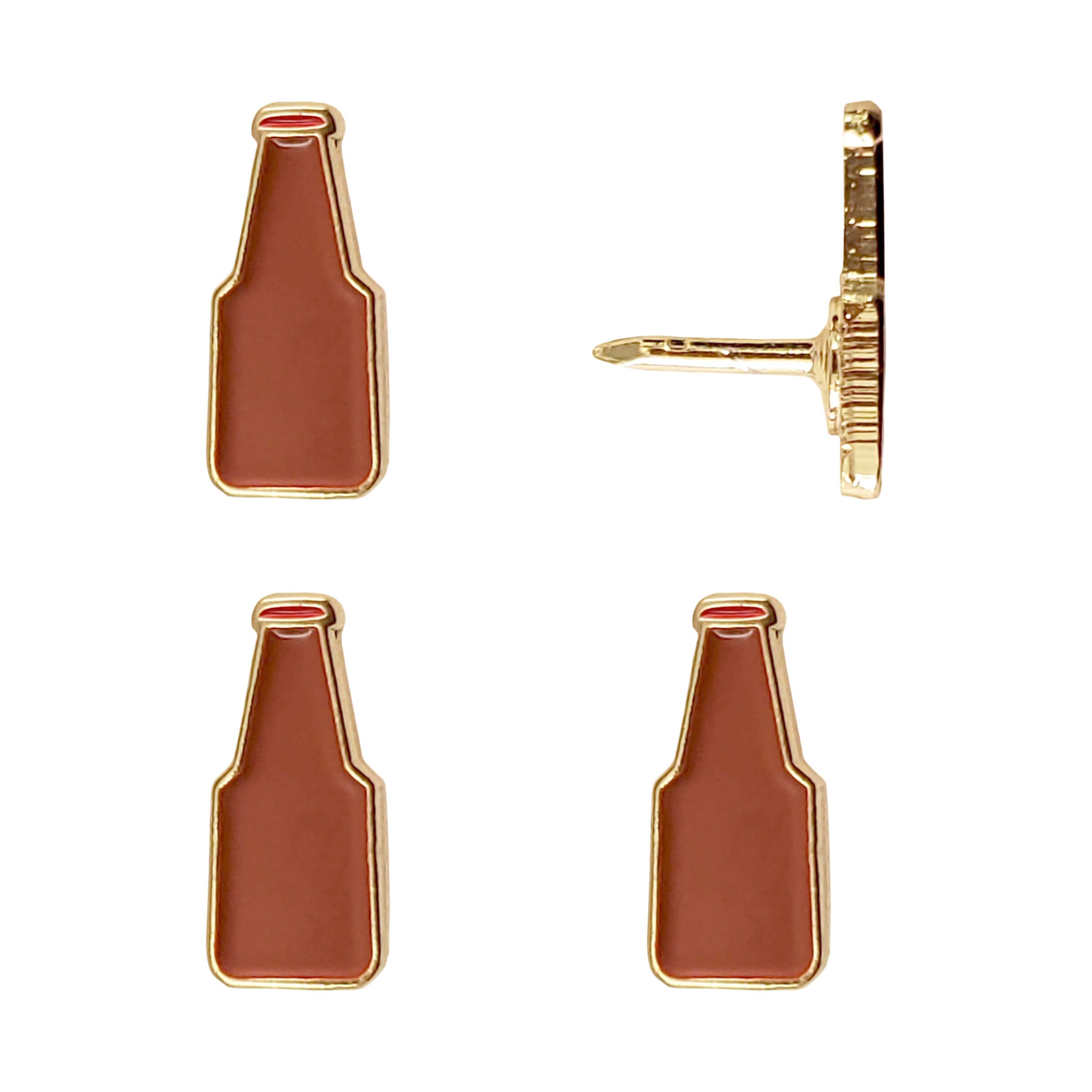 Beer Bottle Push Pins - set of 4