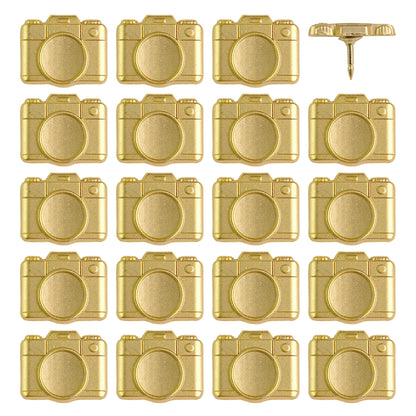 Camera Push Pins - Gold & Silver Metal Camera Pins