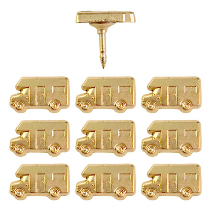 Gold RV Push Pins - Set of 10