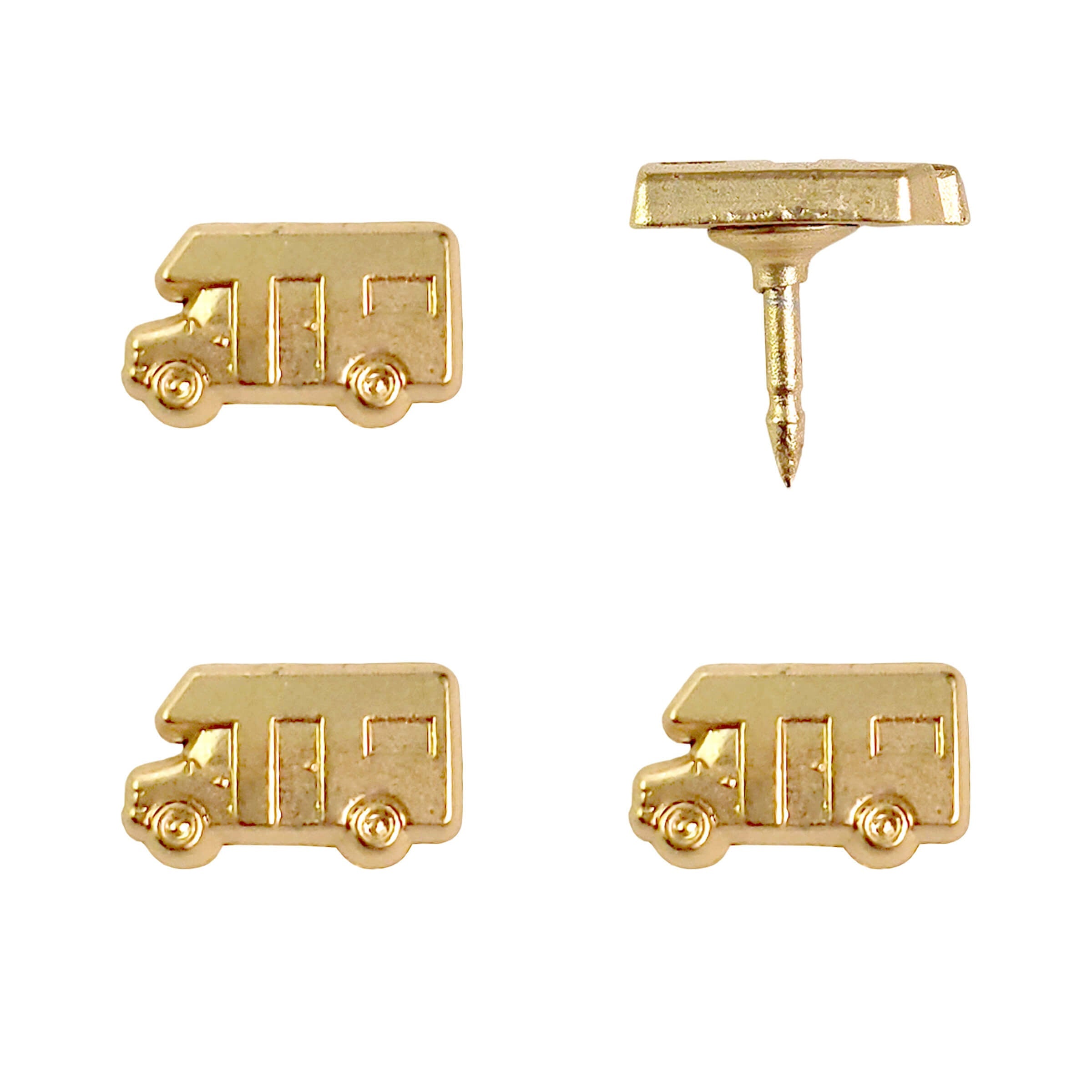 Gold Motorhome Push Pins - Set of 4