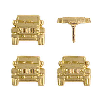 Gold Jeep Push Pins - Set of 4