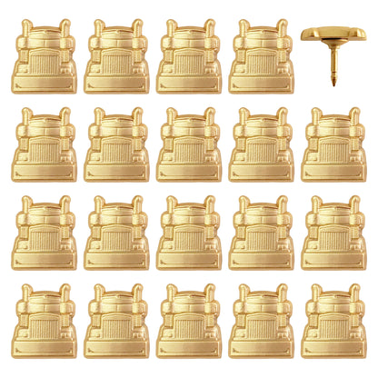 Semi-Truck Push Pins - Gold & Silver Metal Semi-Truck Pins