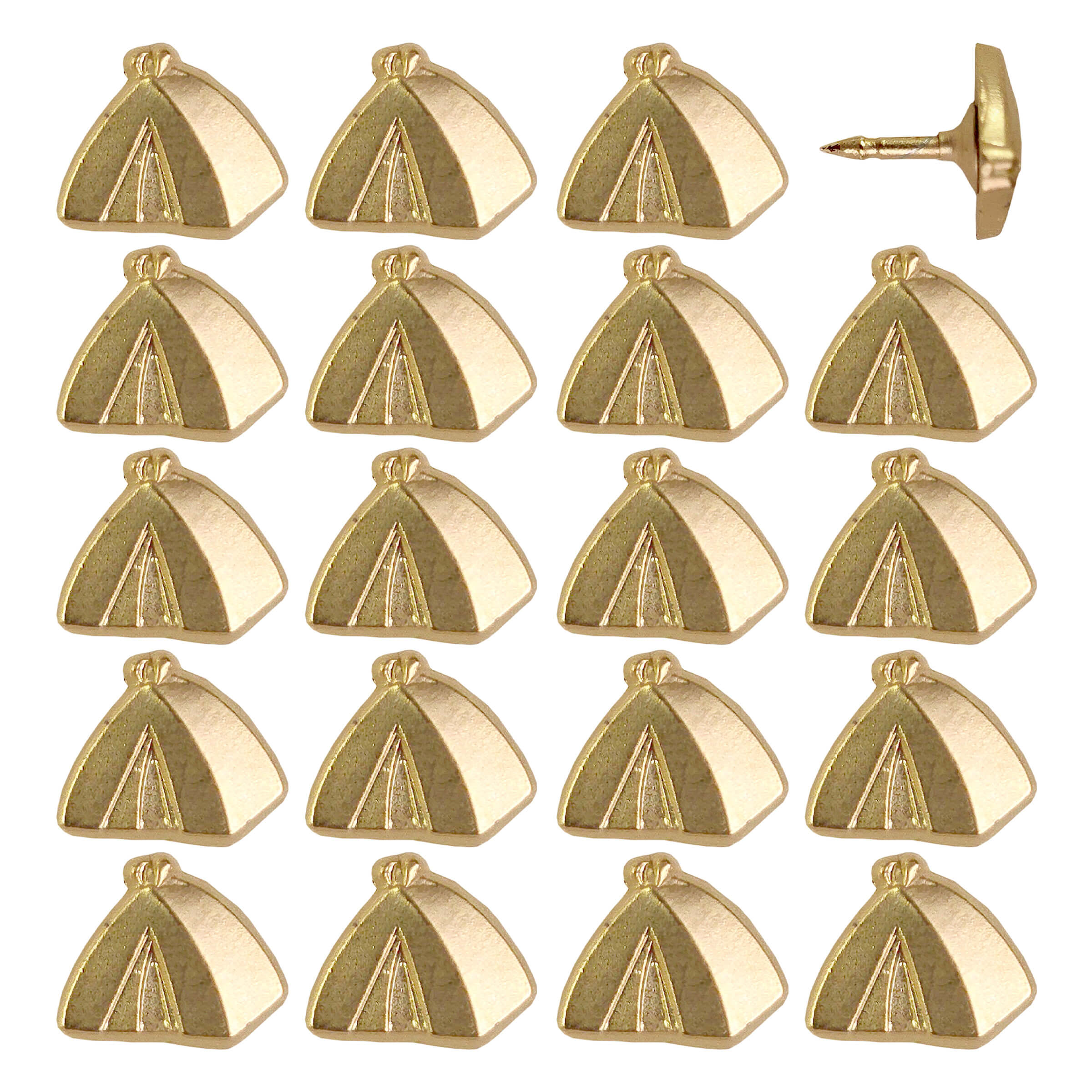 Gold Tent Pins Set of 20