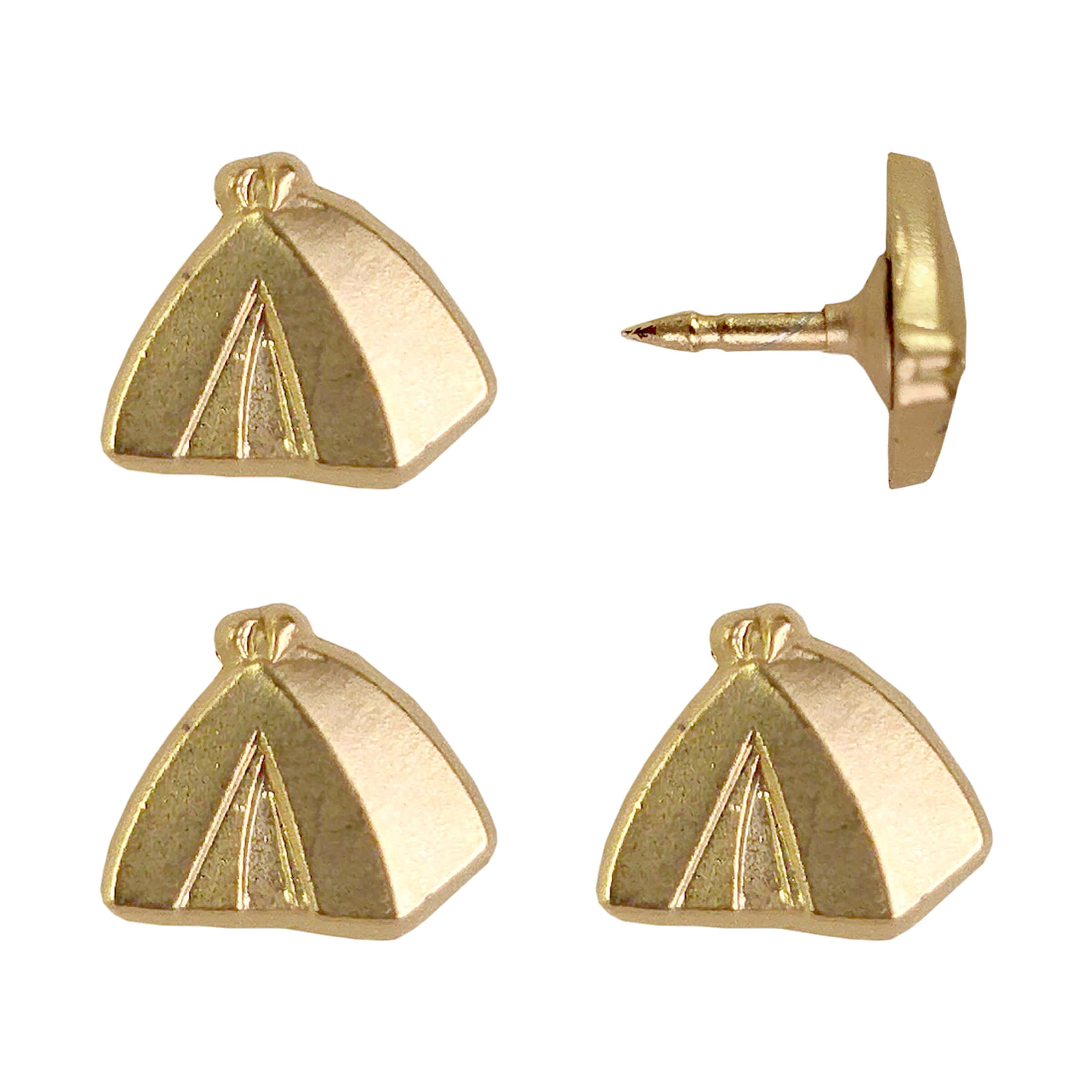 Tent Push Pins - Silver & Gold Camping Tent Pins