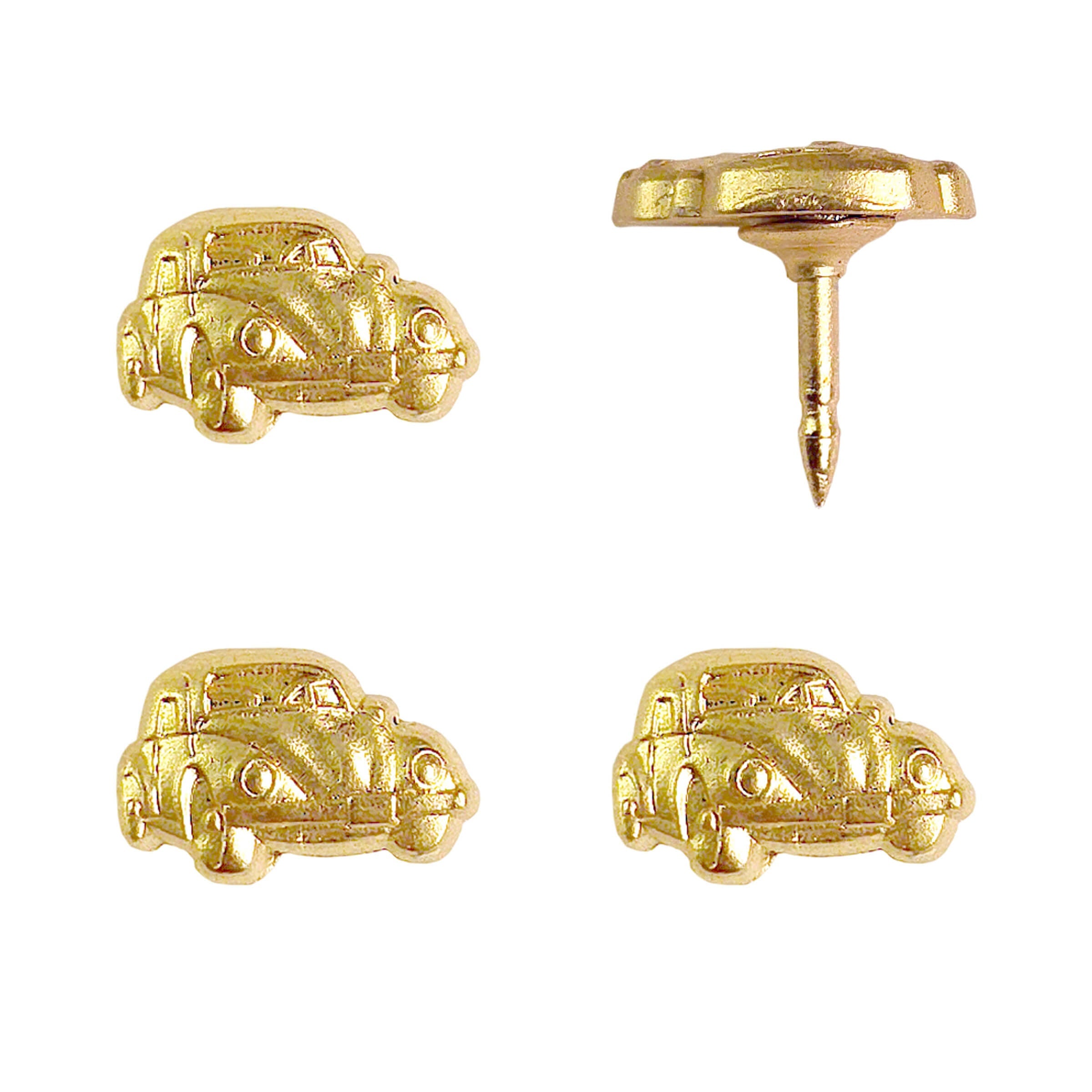 Gold Volkswagen Bug Pins - Set of 4