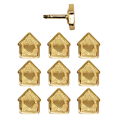 Mini House Push Pins - Silver & Gold House Pins