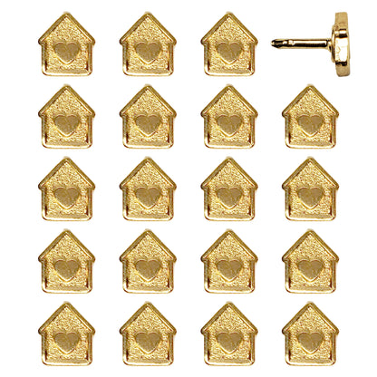 Mini House Push Pins - Silver & Gold House Pins