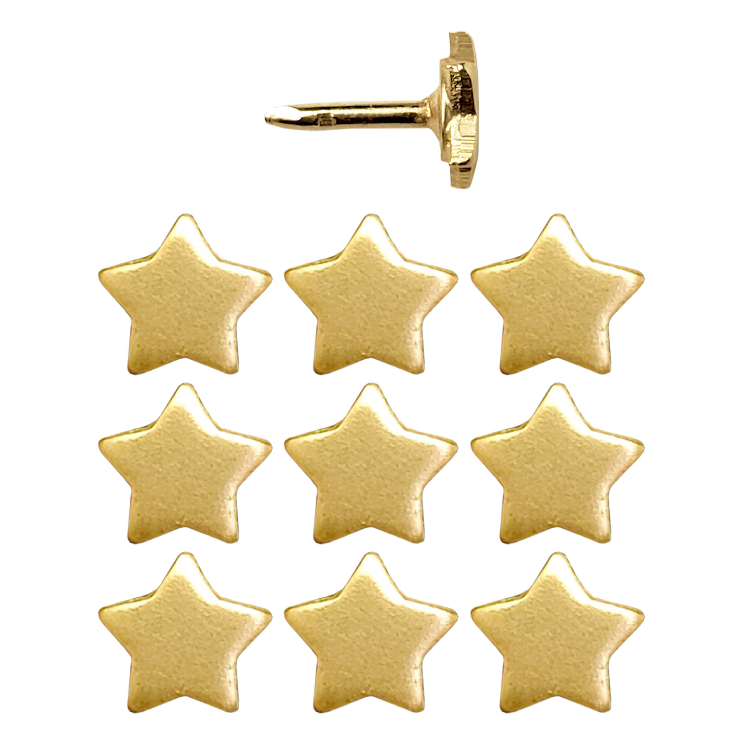 Gold Mini Star Map Pins - Set of 10